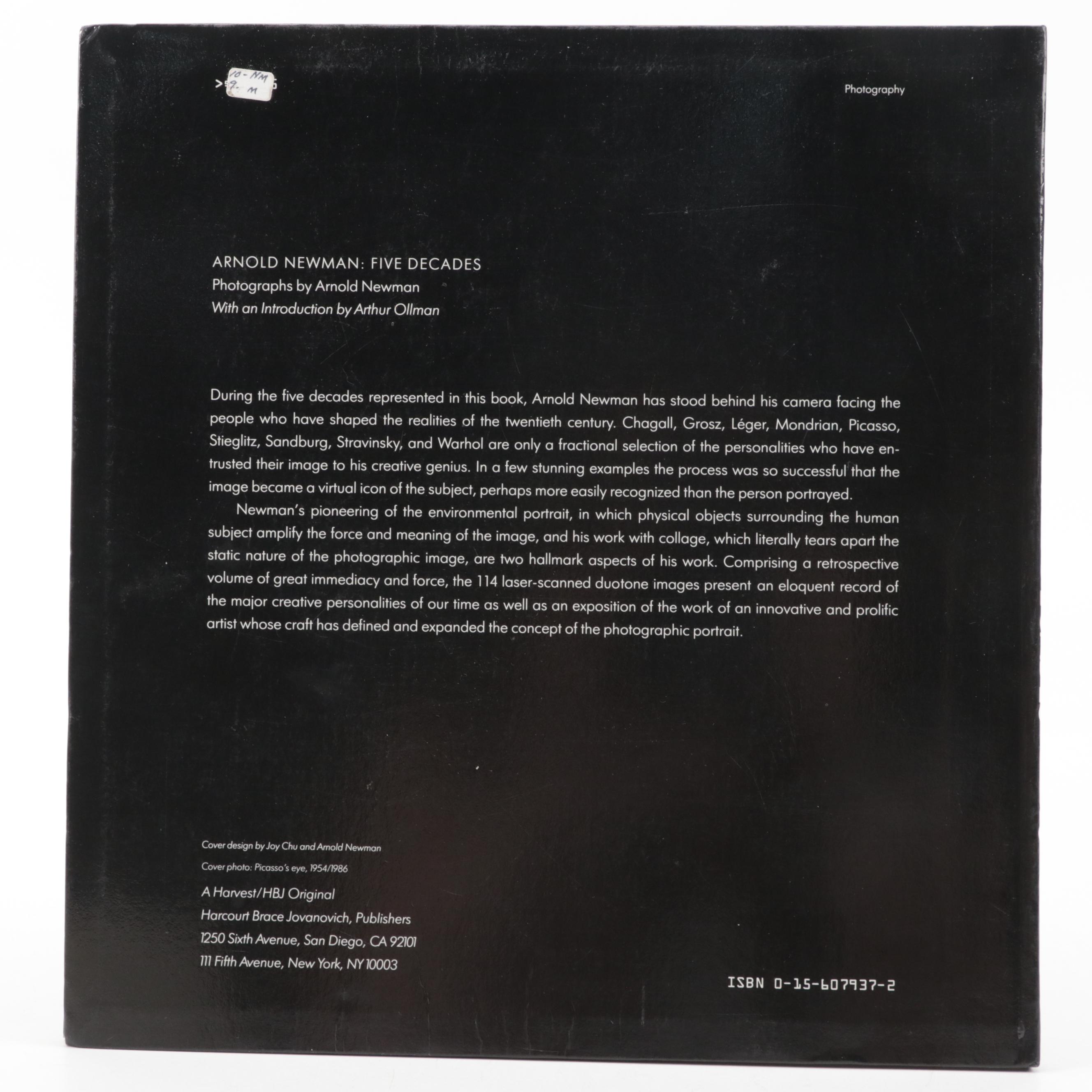 First Edition "Arnold Newman: Five Decades" and "Irving Penn: Passage" Art Books
