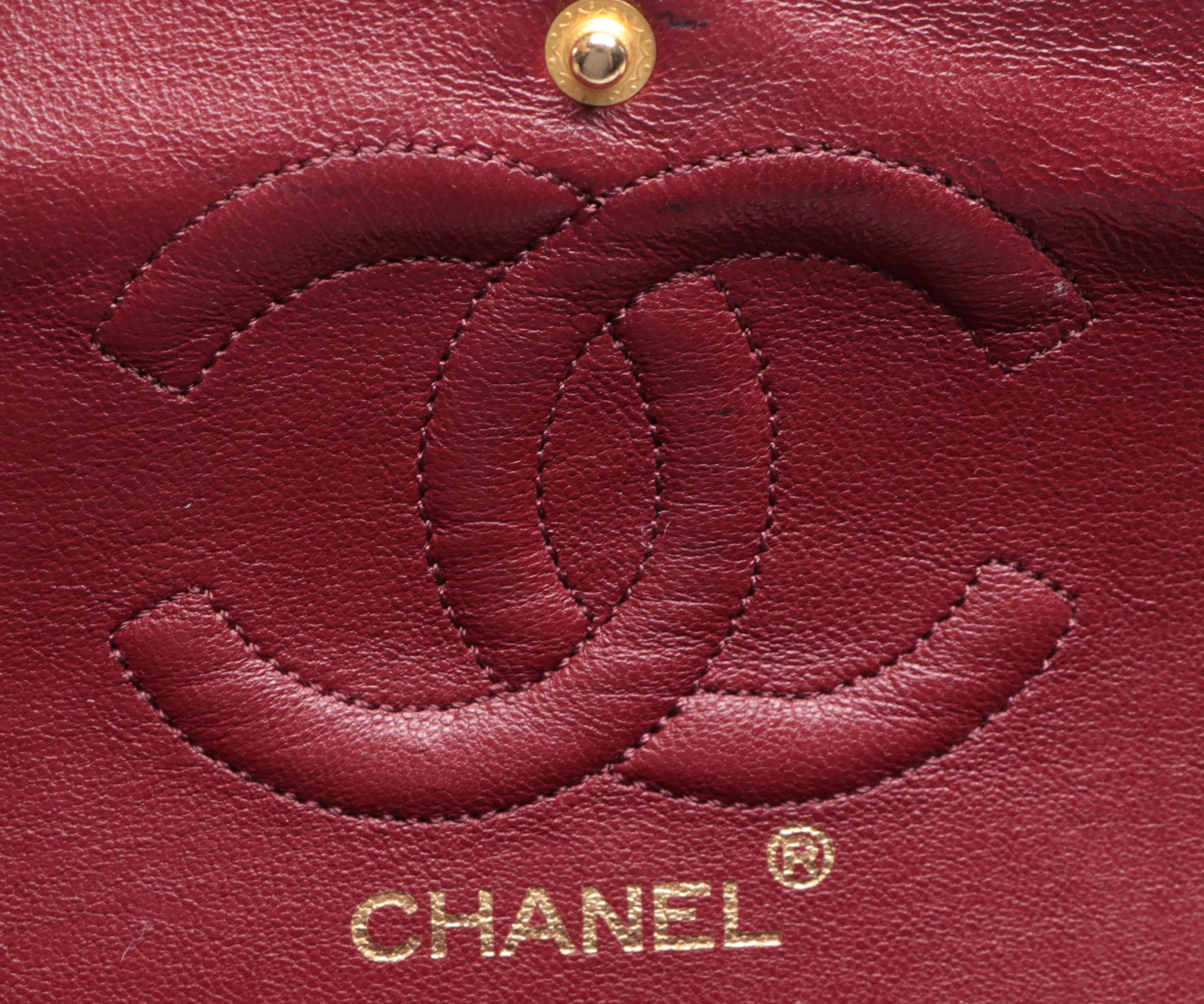 Chanel CC Small Double Flap Shoulder Bag in Quilted Black Lambskin Leather