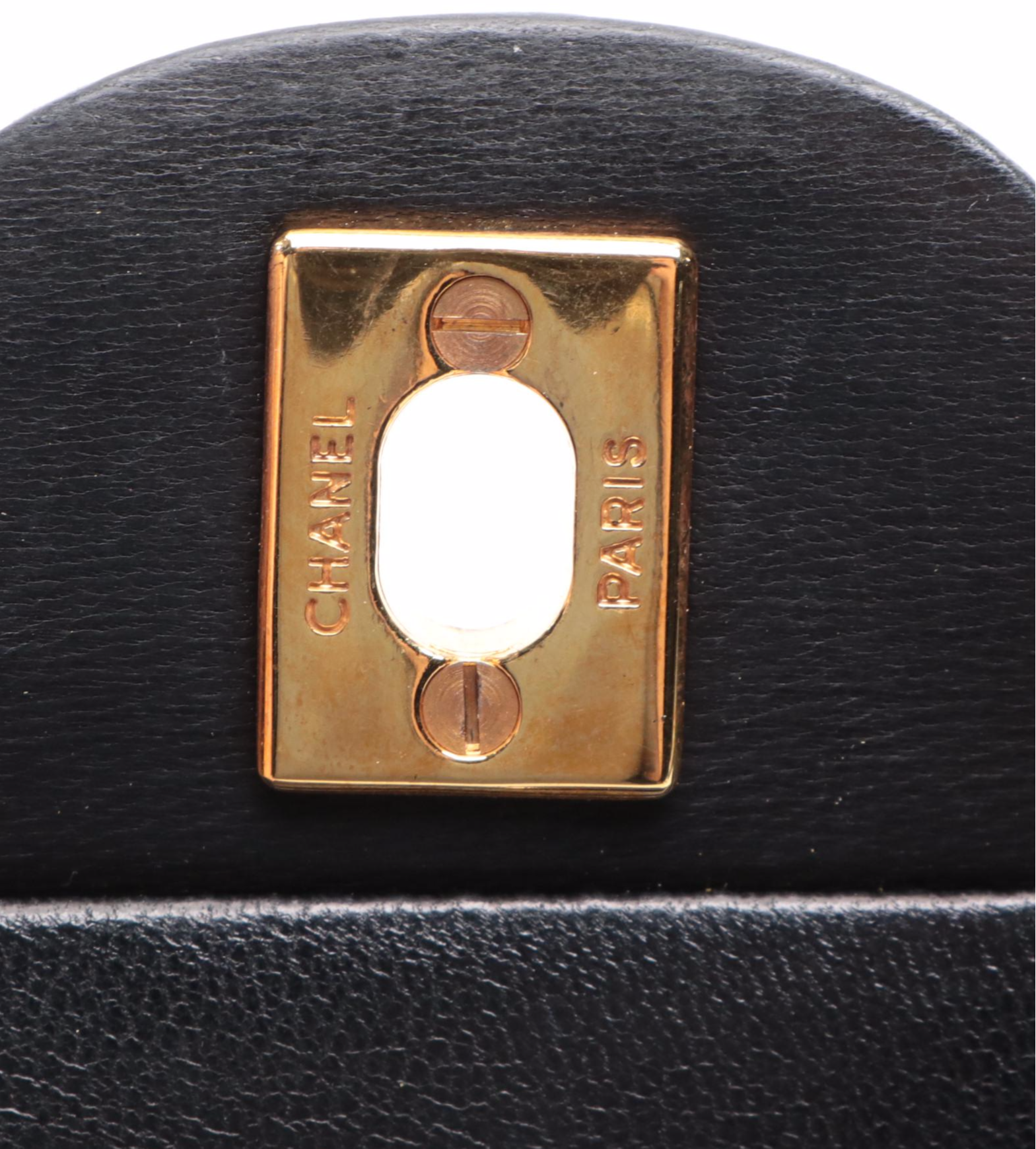 Chanel CC Small Double Flap Shoulder Bag in Quilted Black Lambskin Leather