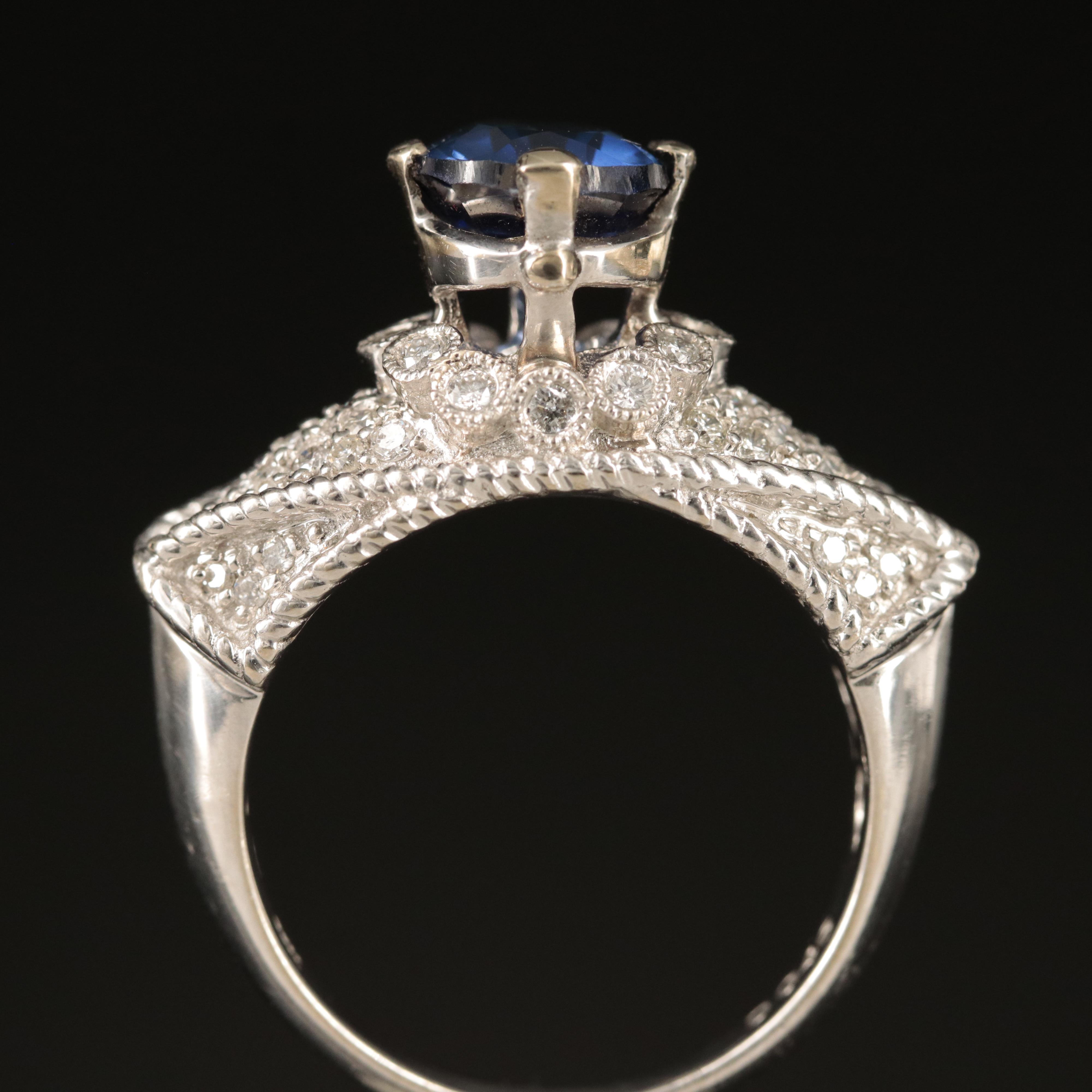 18K Sapphire and Diamond Ring