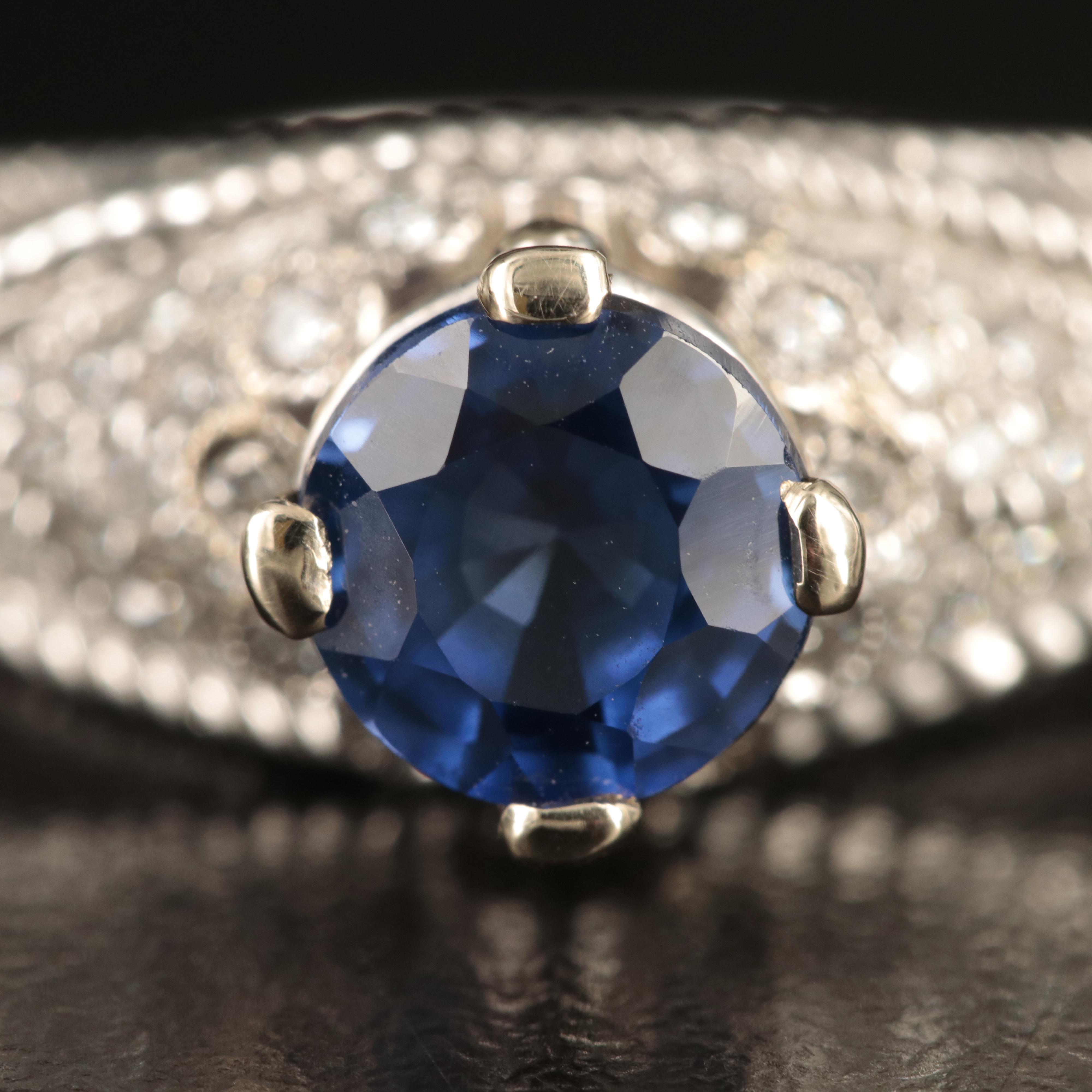 18K Sapphire and Diamond Ring