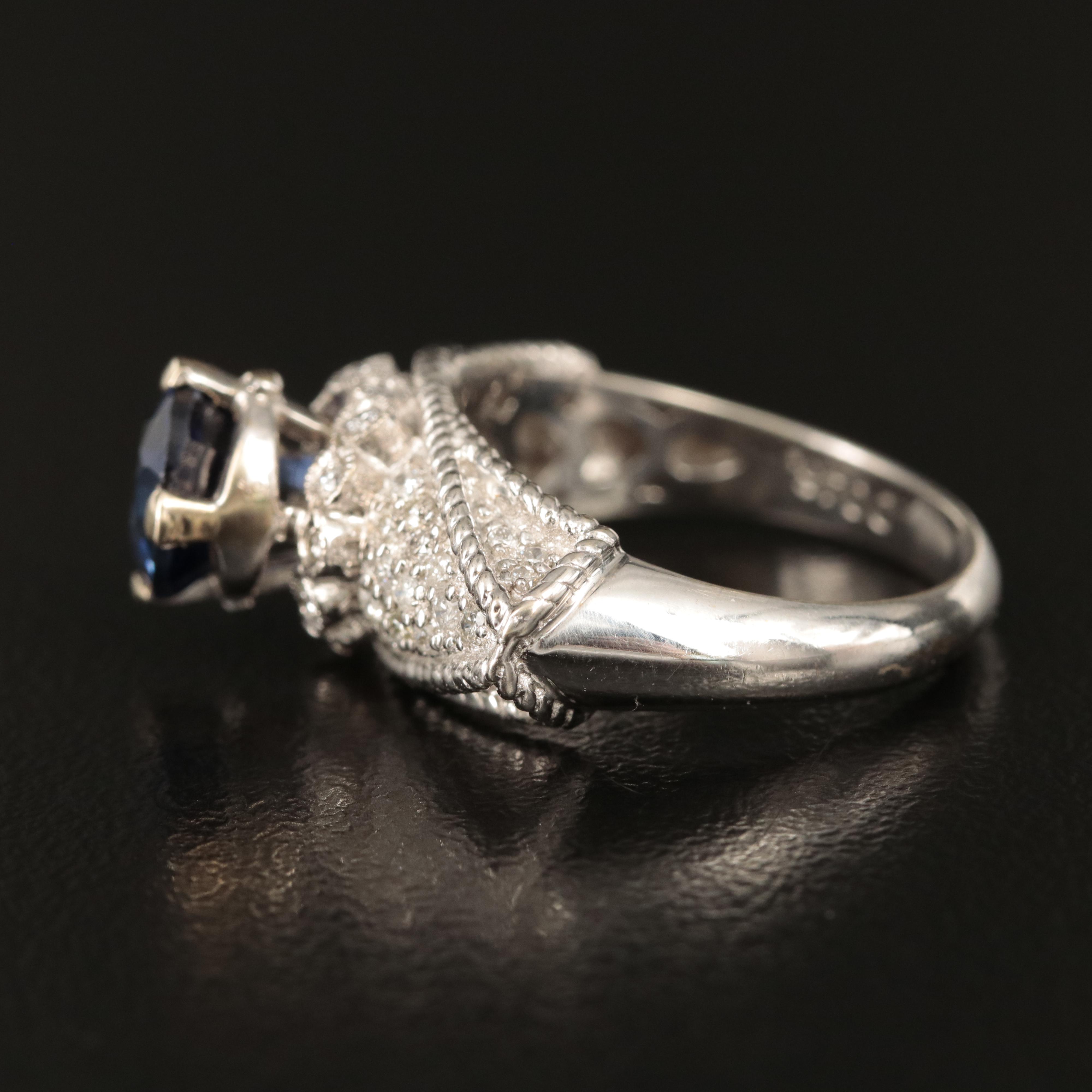 18K Sapphire and Diamond Ring