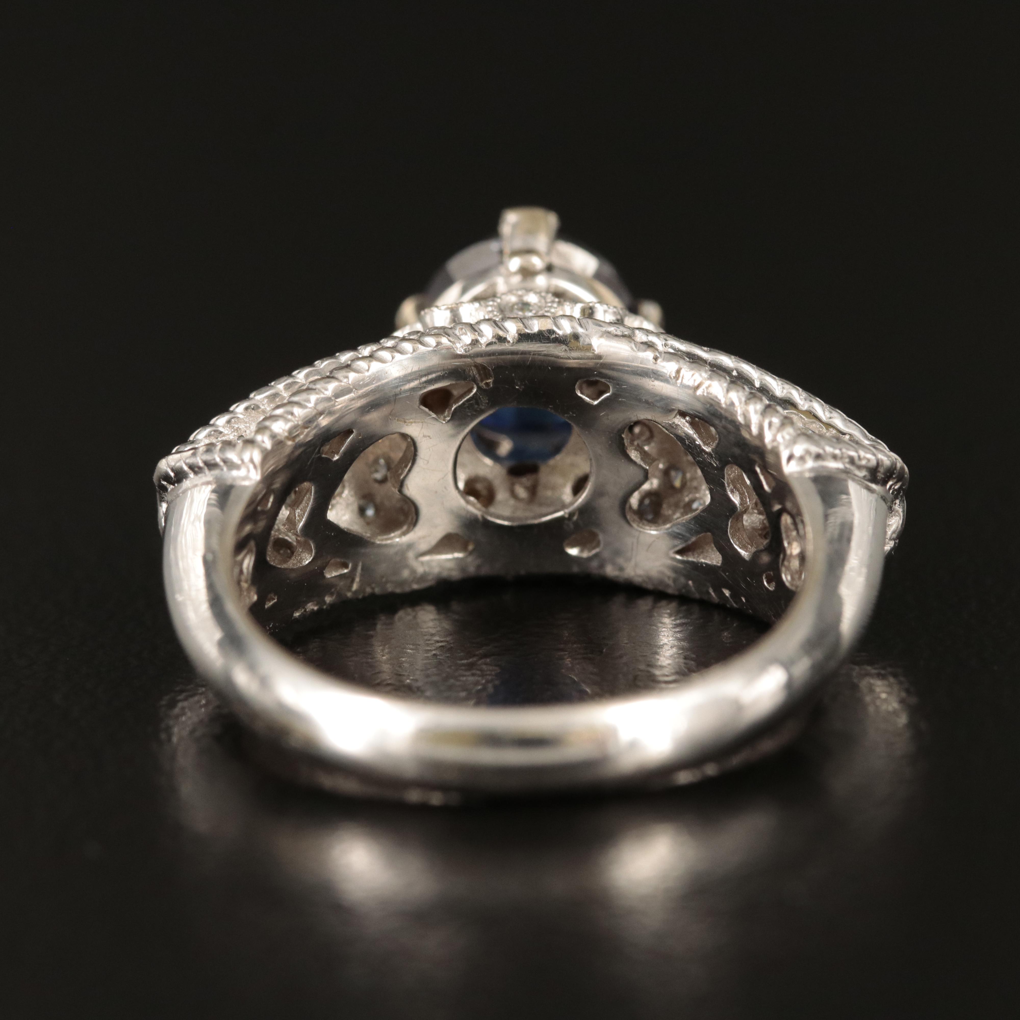 18K Sapphire and Diamond Ring