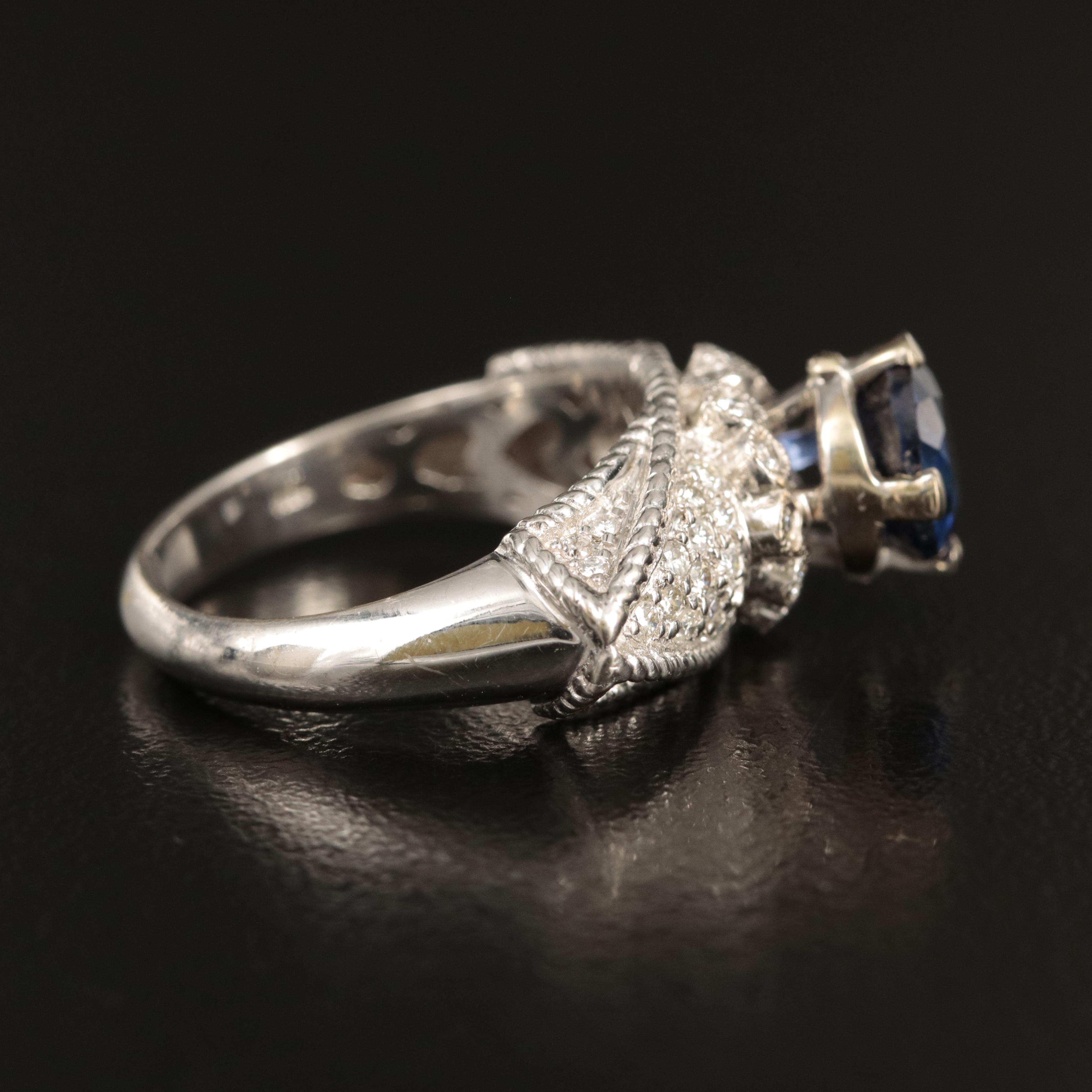 18K Sapphire and Diamond Ring