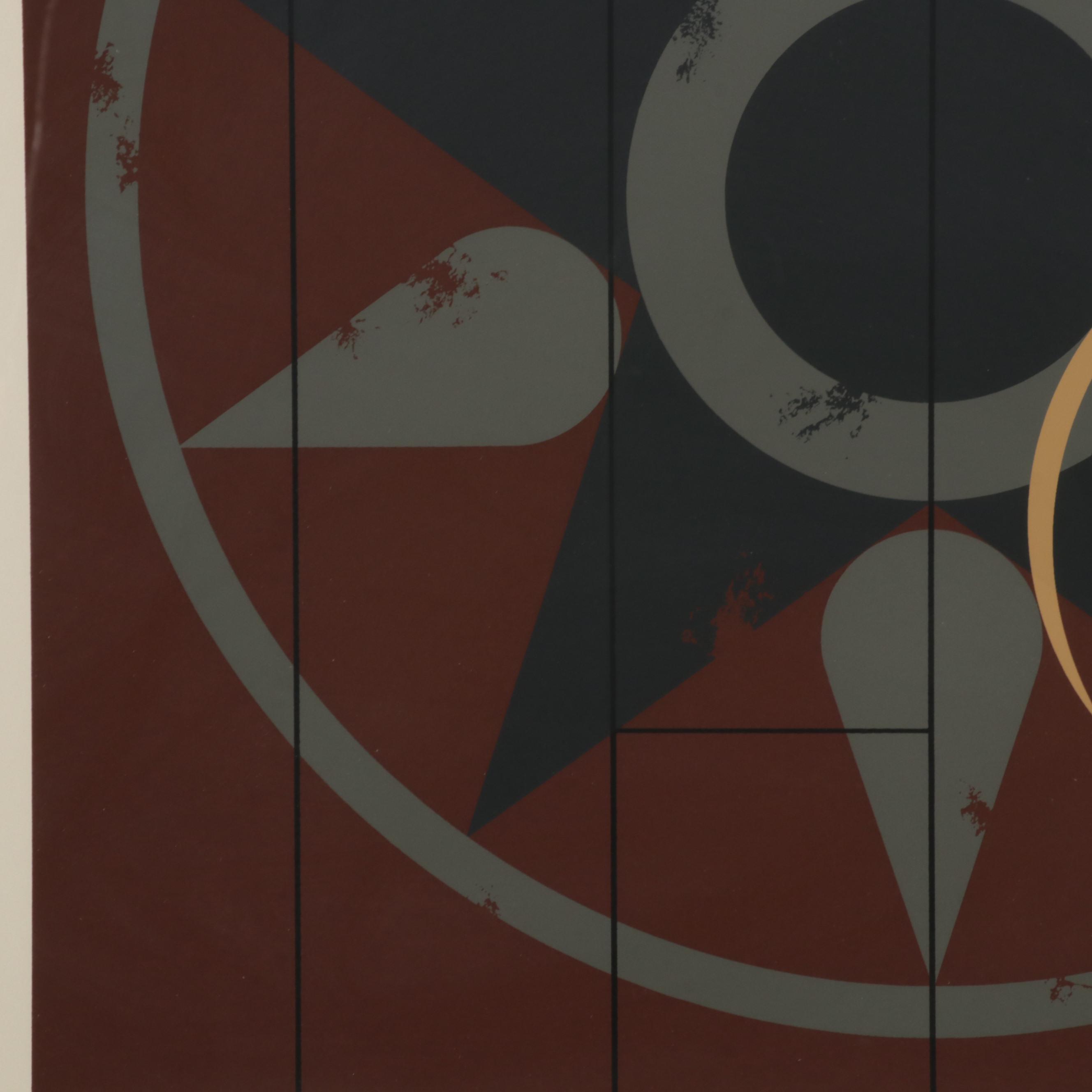 Charley Harper Barn Owl Serigraph "Hexit," 1980