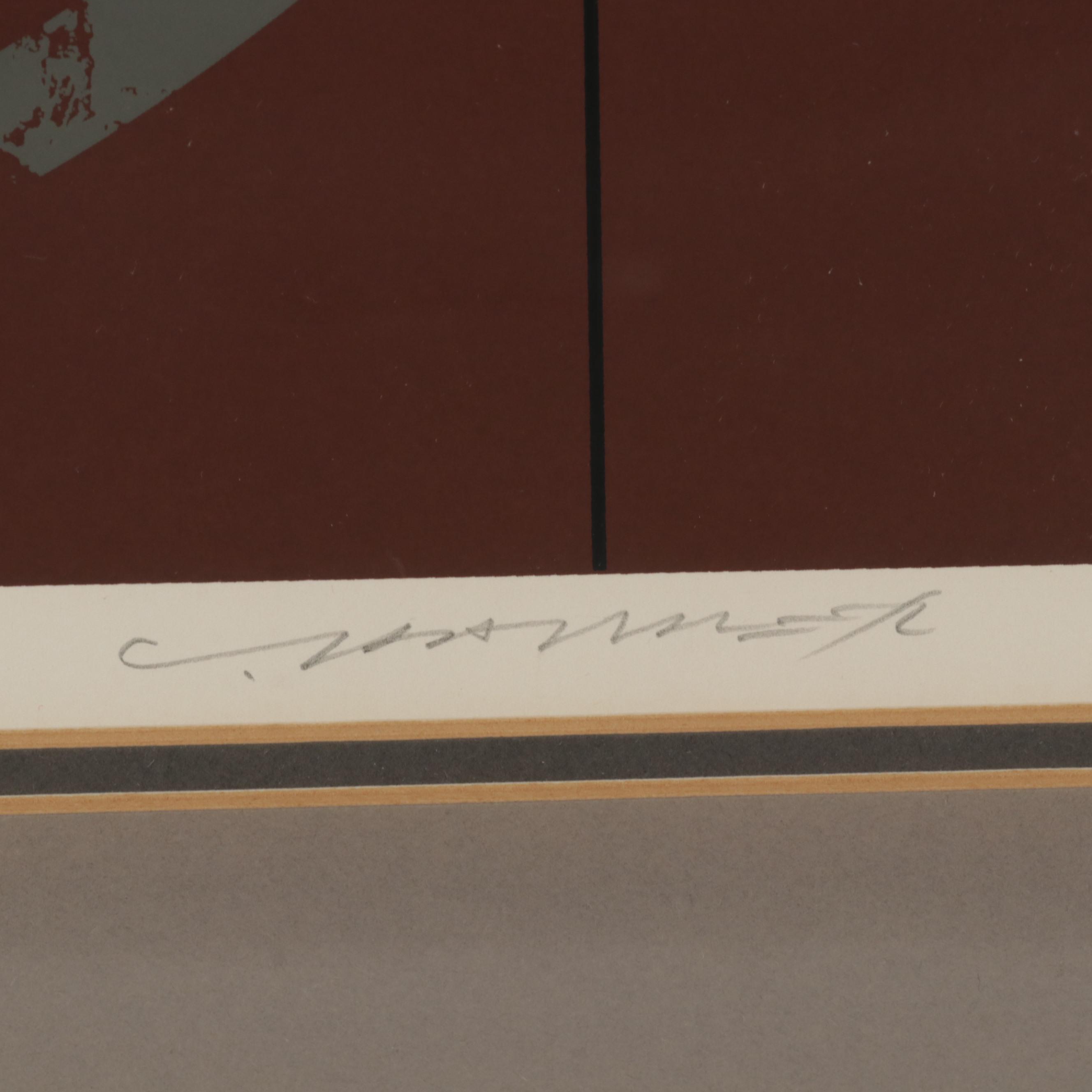 Charley Harper Barn Owl Serigraph "Hexit," 1980