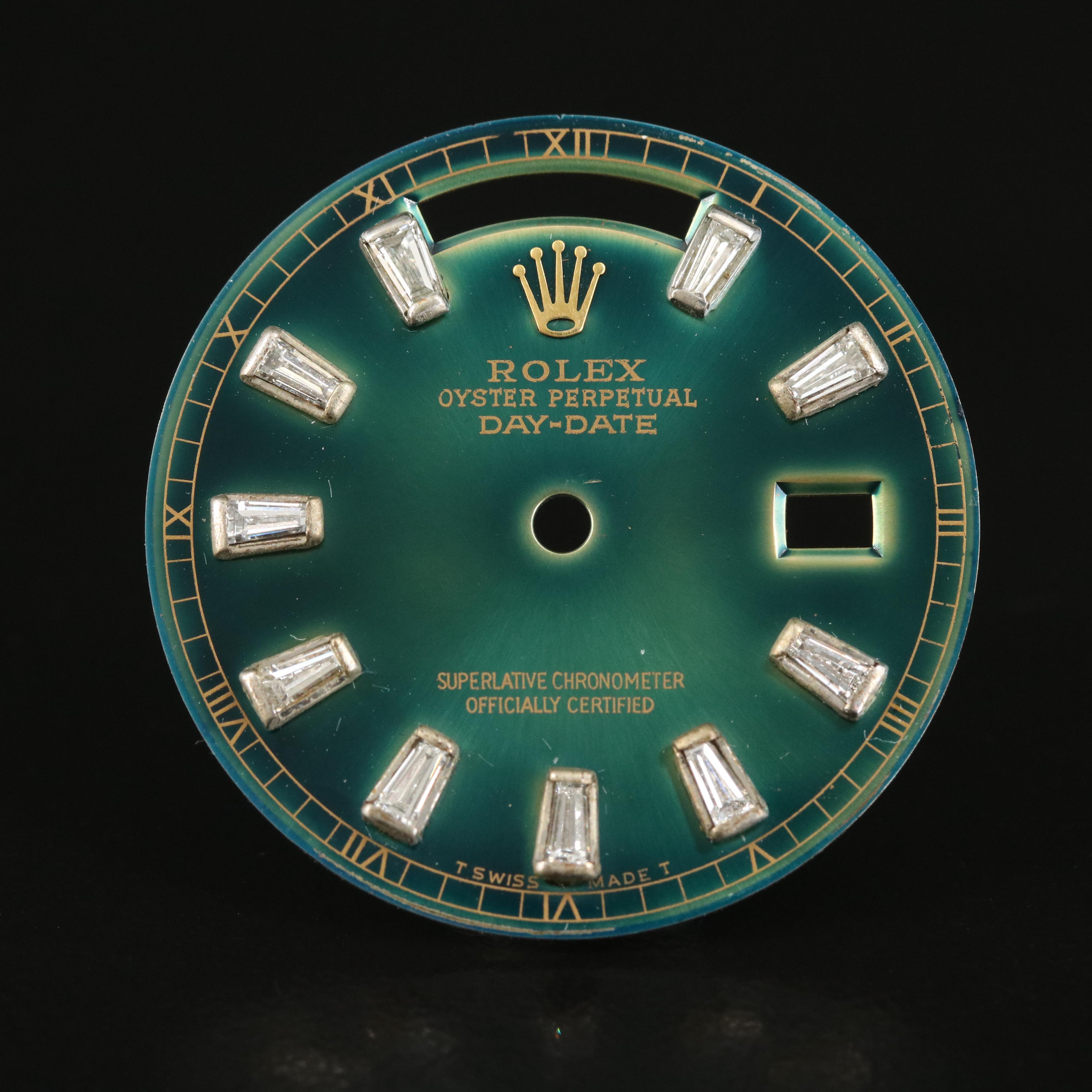 Rolex Oyster Perpetual Day-Date 0.50 CTW Diamond Aftermarket Dial