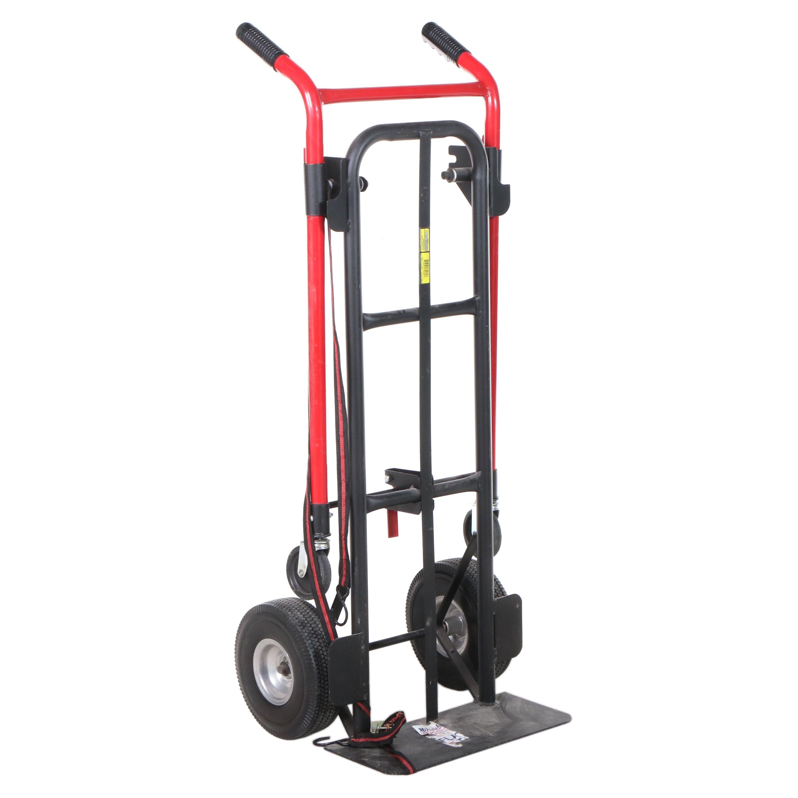 Milwaukee "Model 79480" Powder-Coated Steel Four-Wheel Convertible Hand Truck