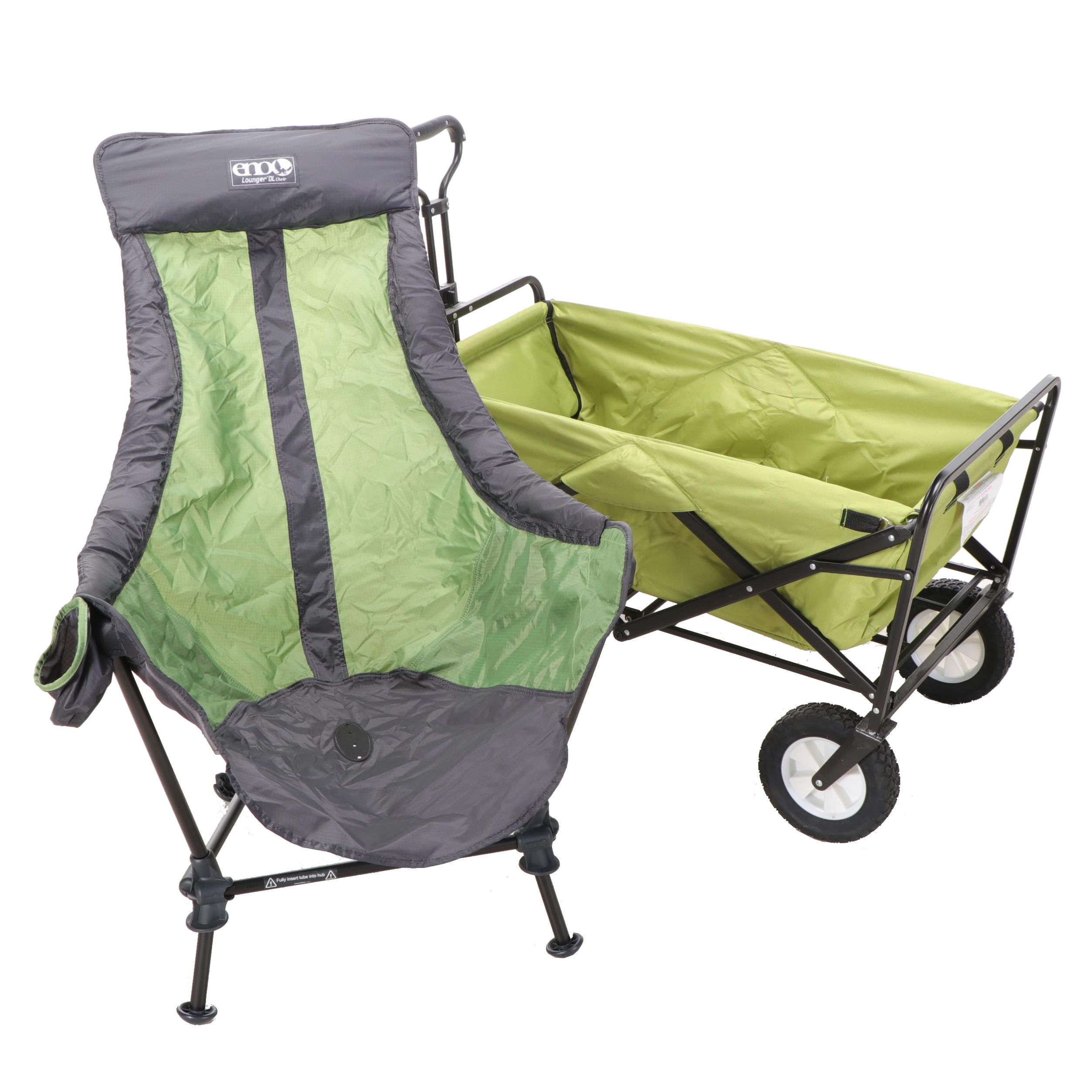 Eagles Nest Outfitters Lounger DL Chair with Folding Pull Along Cart