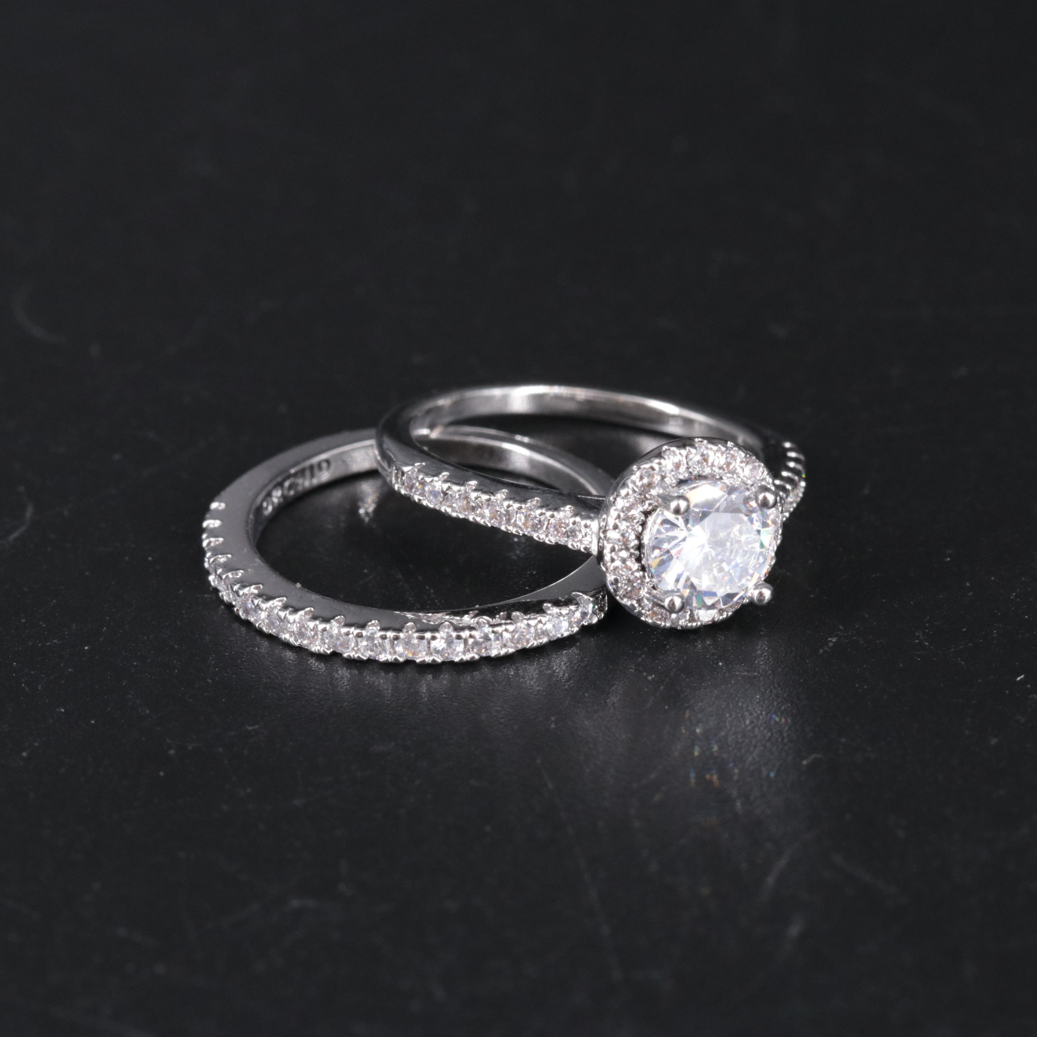 Cubic Zirconia Ring and Enhancer Band