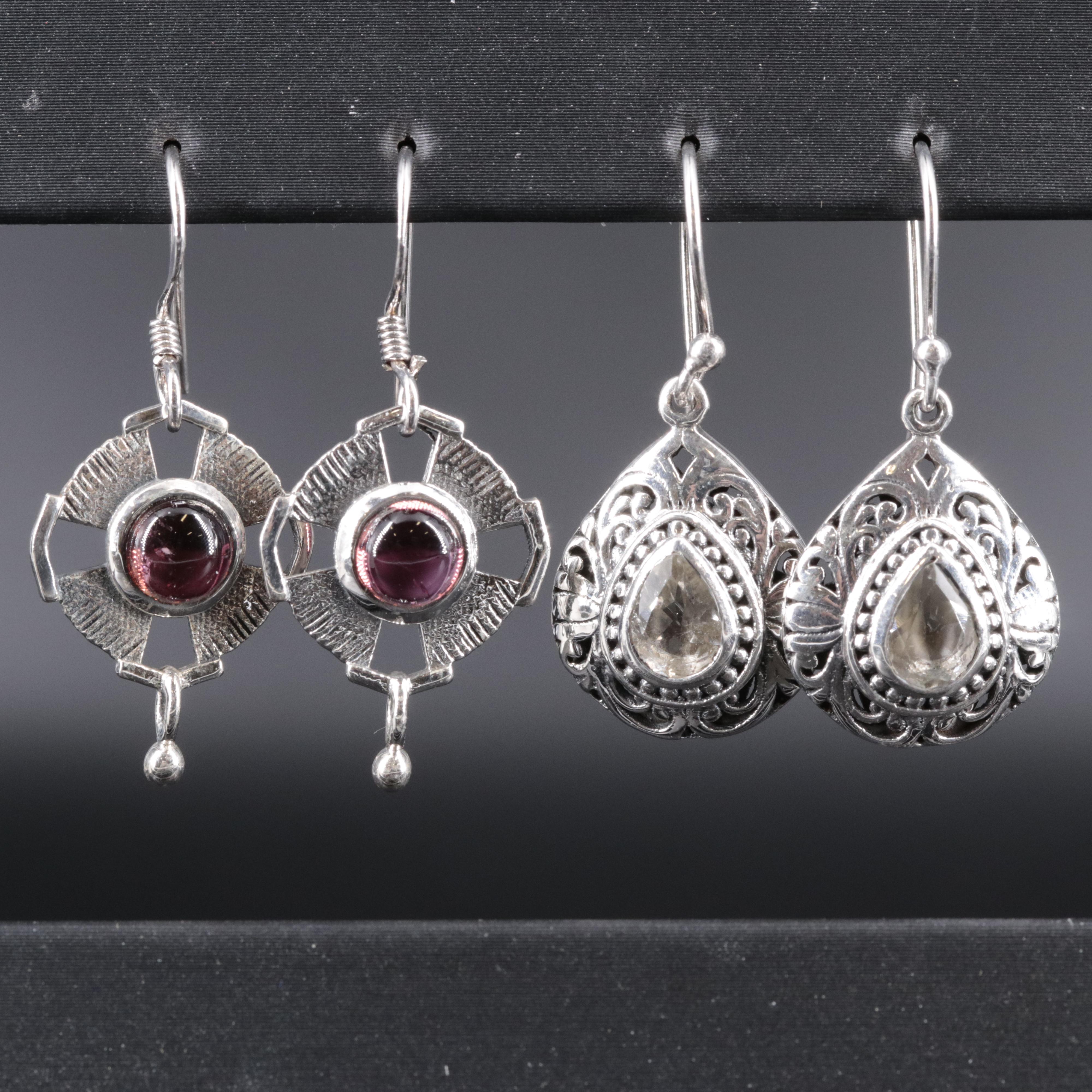 2-Piece Sterling Dangle Earrings Set
