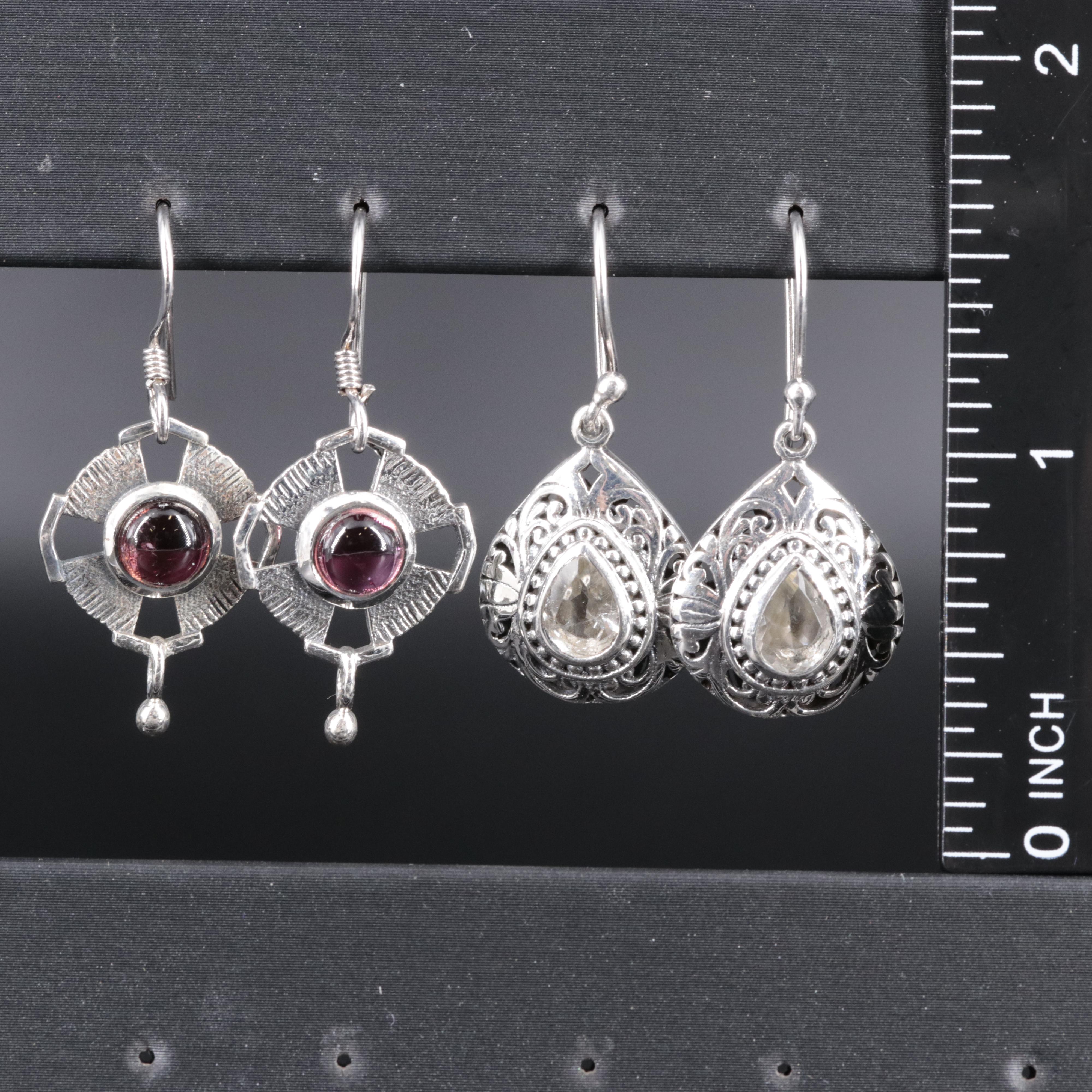 2-Piece Sterling Dangle Earrings Set