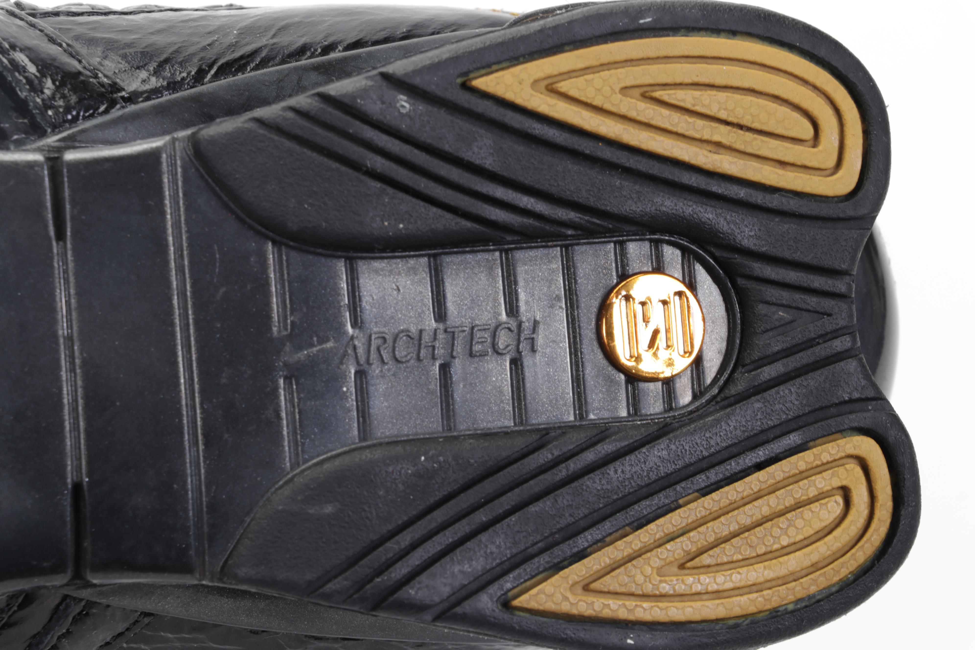 Nike Black Patent Leather and Mesh Calf Boots