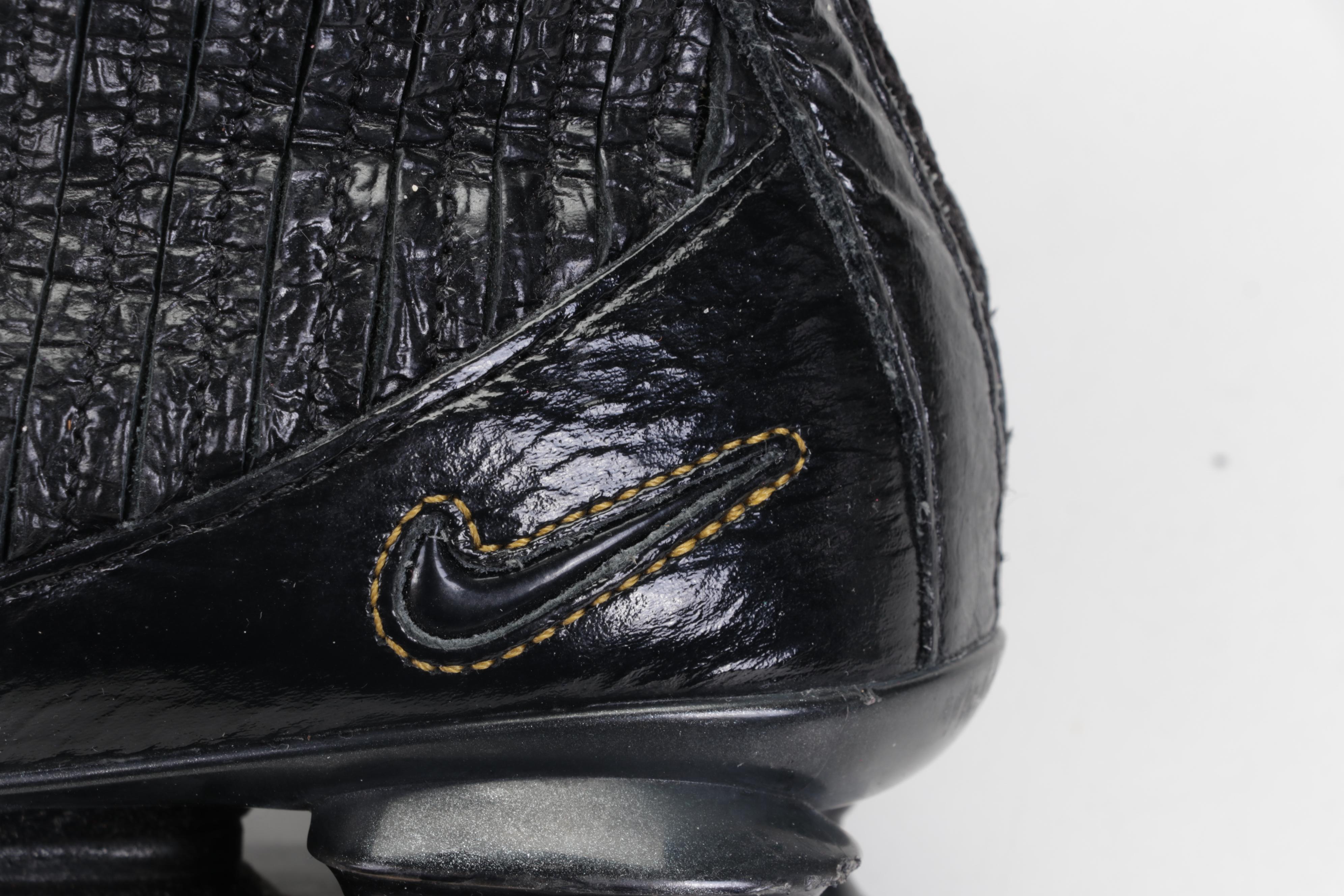 Nike Black Patent Leather and Mesh Calf Boots