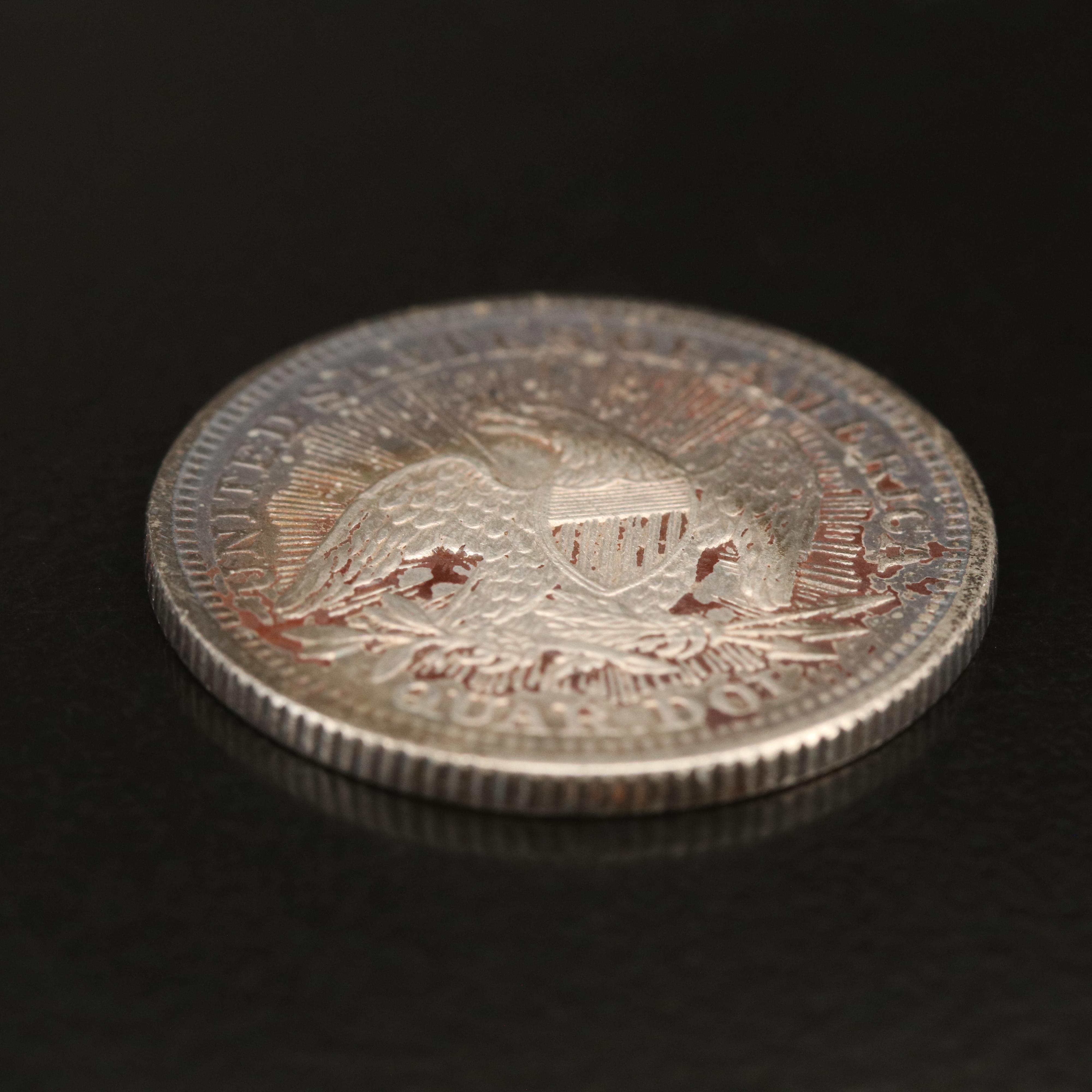 1853 Seated Liberty Silver Quarter