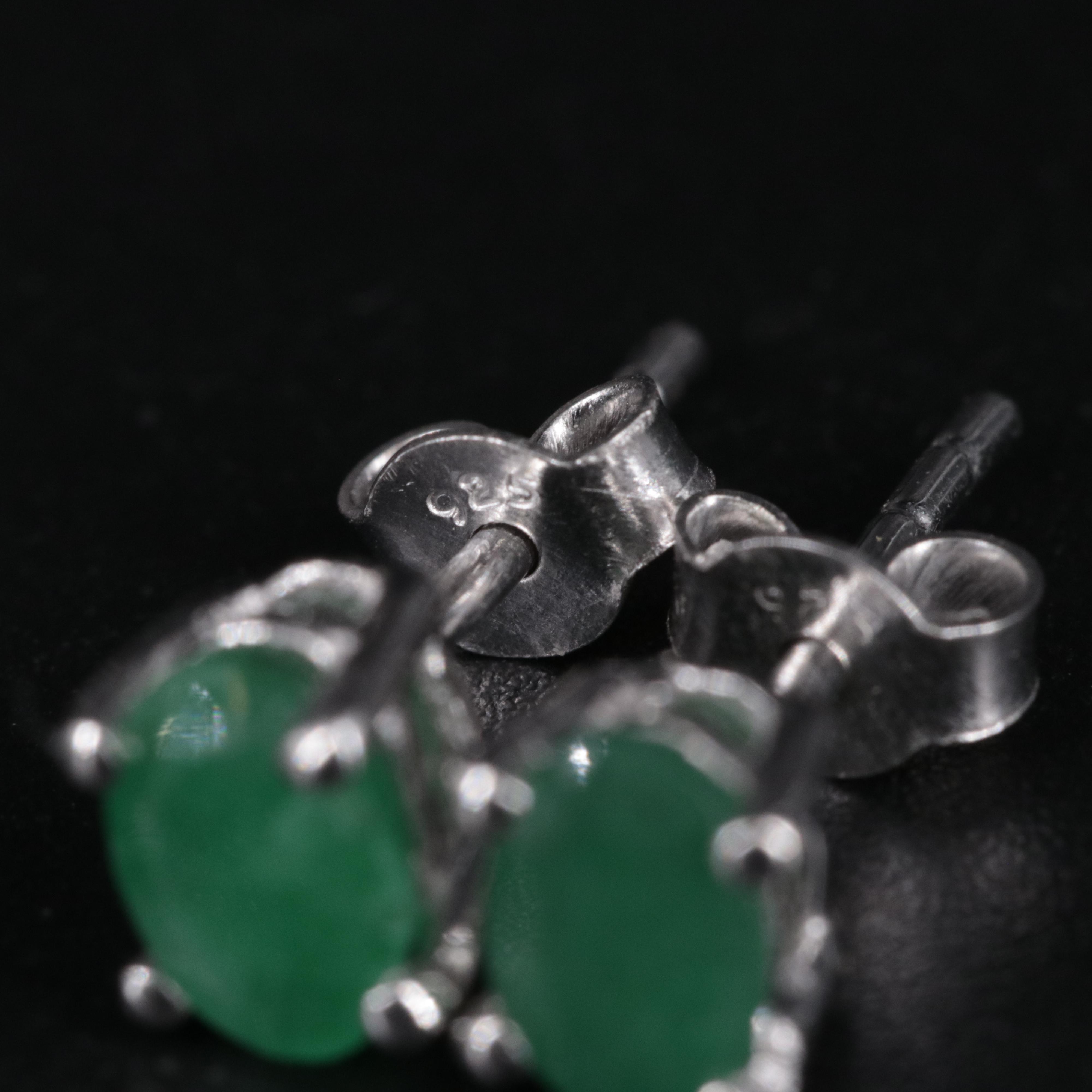 2-Piece Sterling Stud Earrings Set