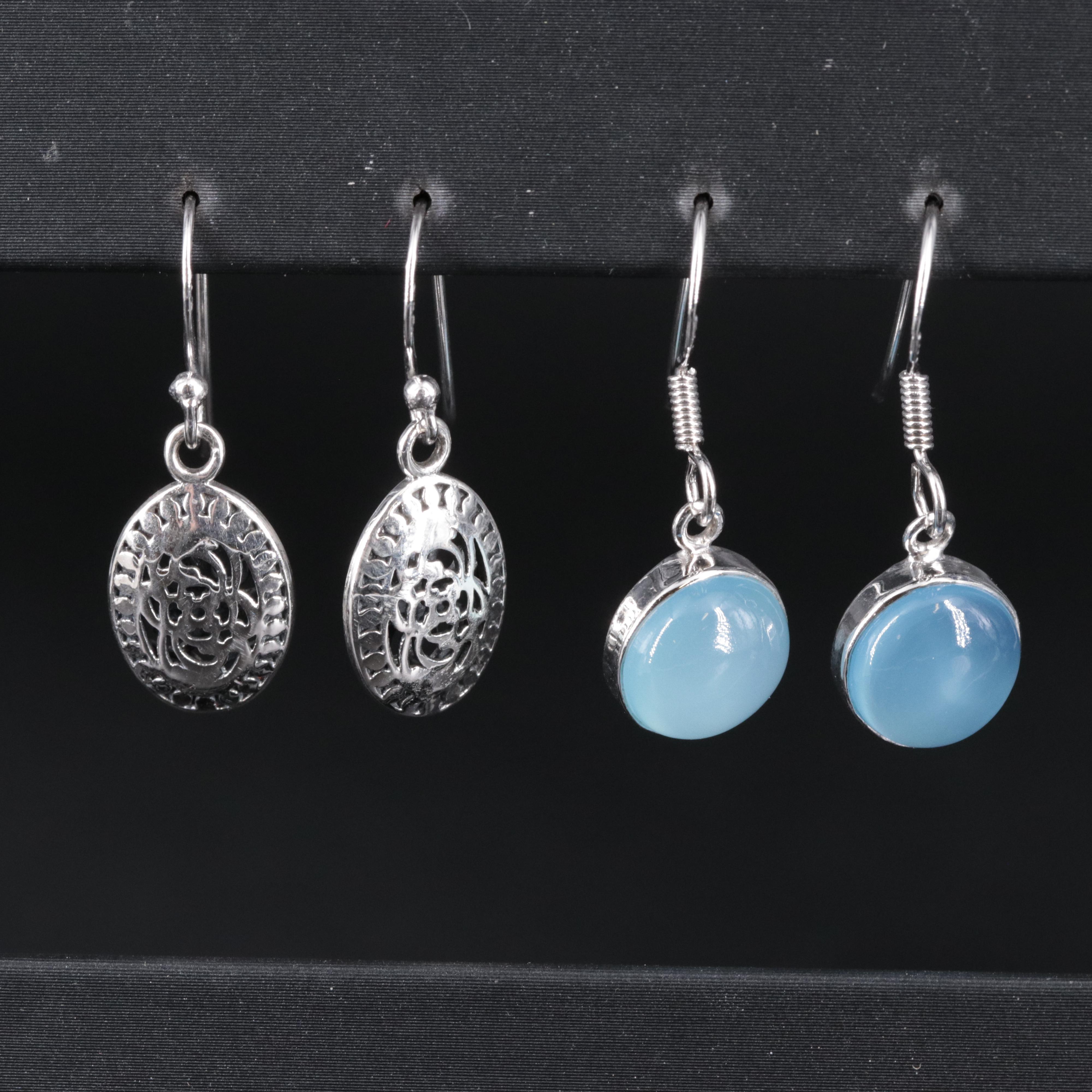 2-Piece Sterling Dangle Earrings Set