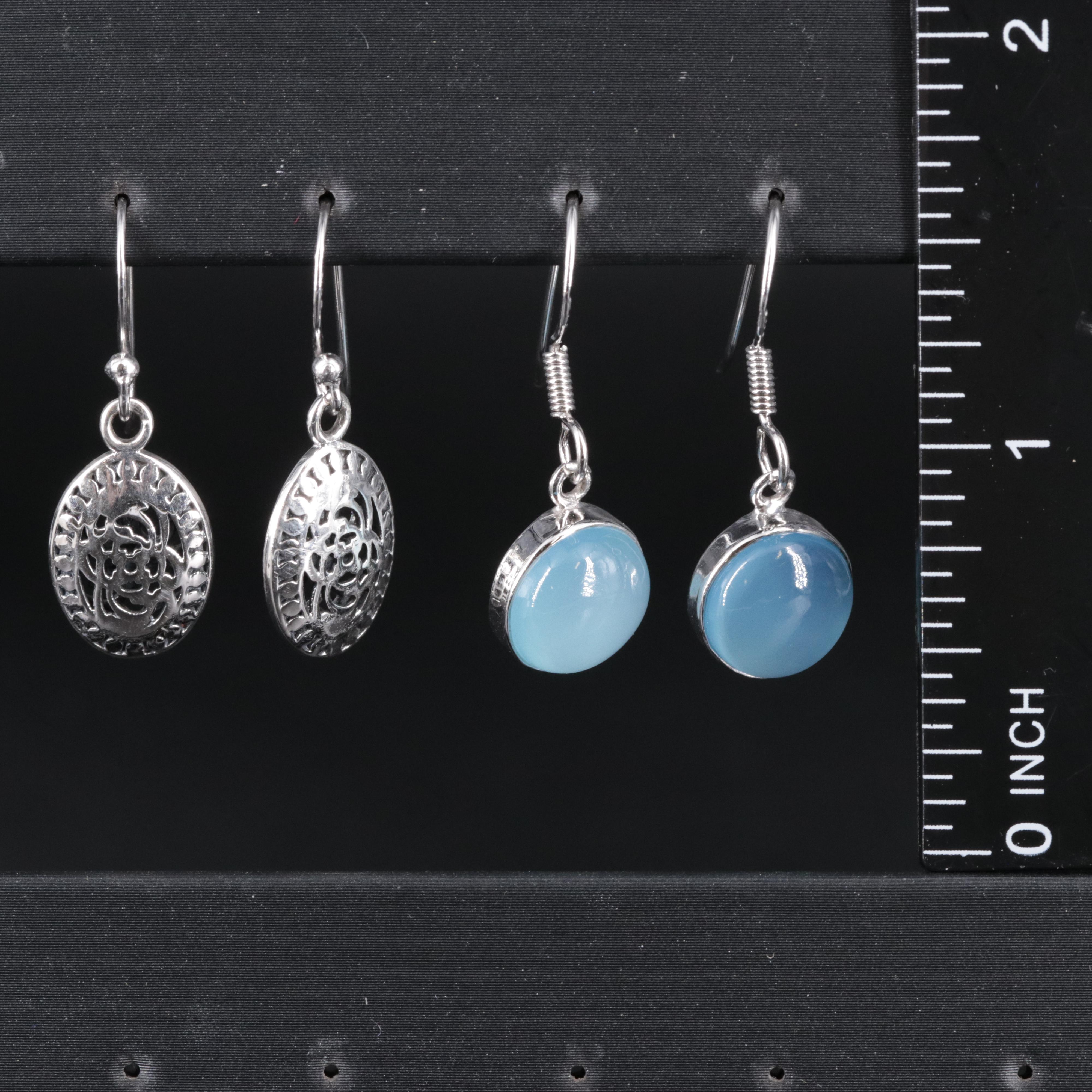 2-Piece Sterling Dangle Earrings Set