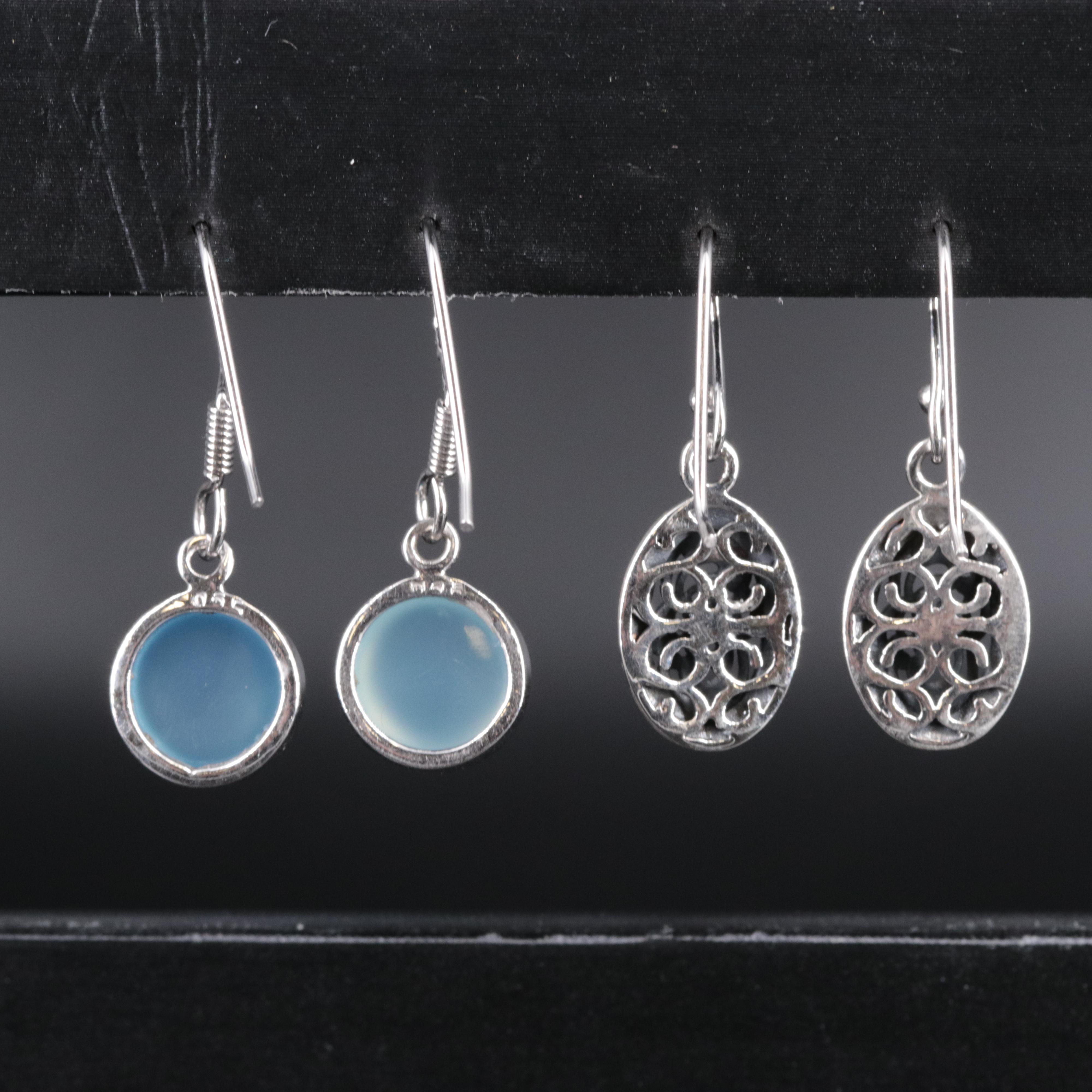 2-Piece Sterling Dangle Earrings Set