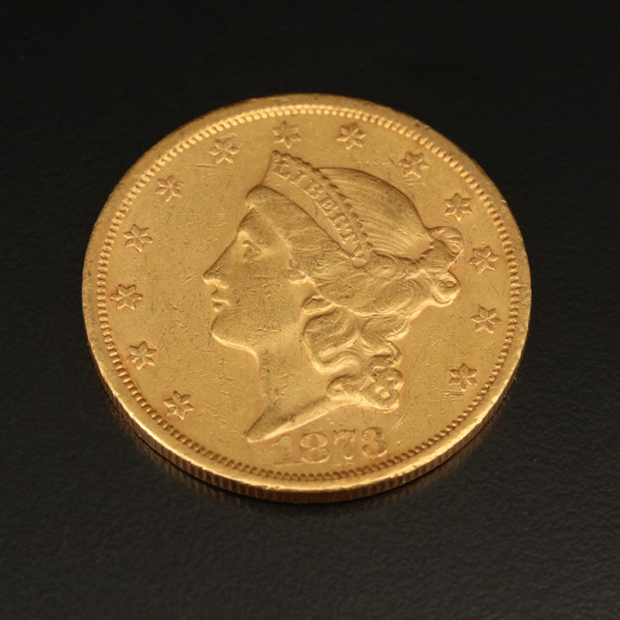 1873-S Liberty Head $20 Gold Coin