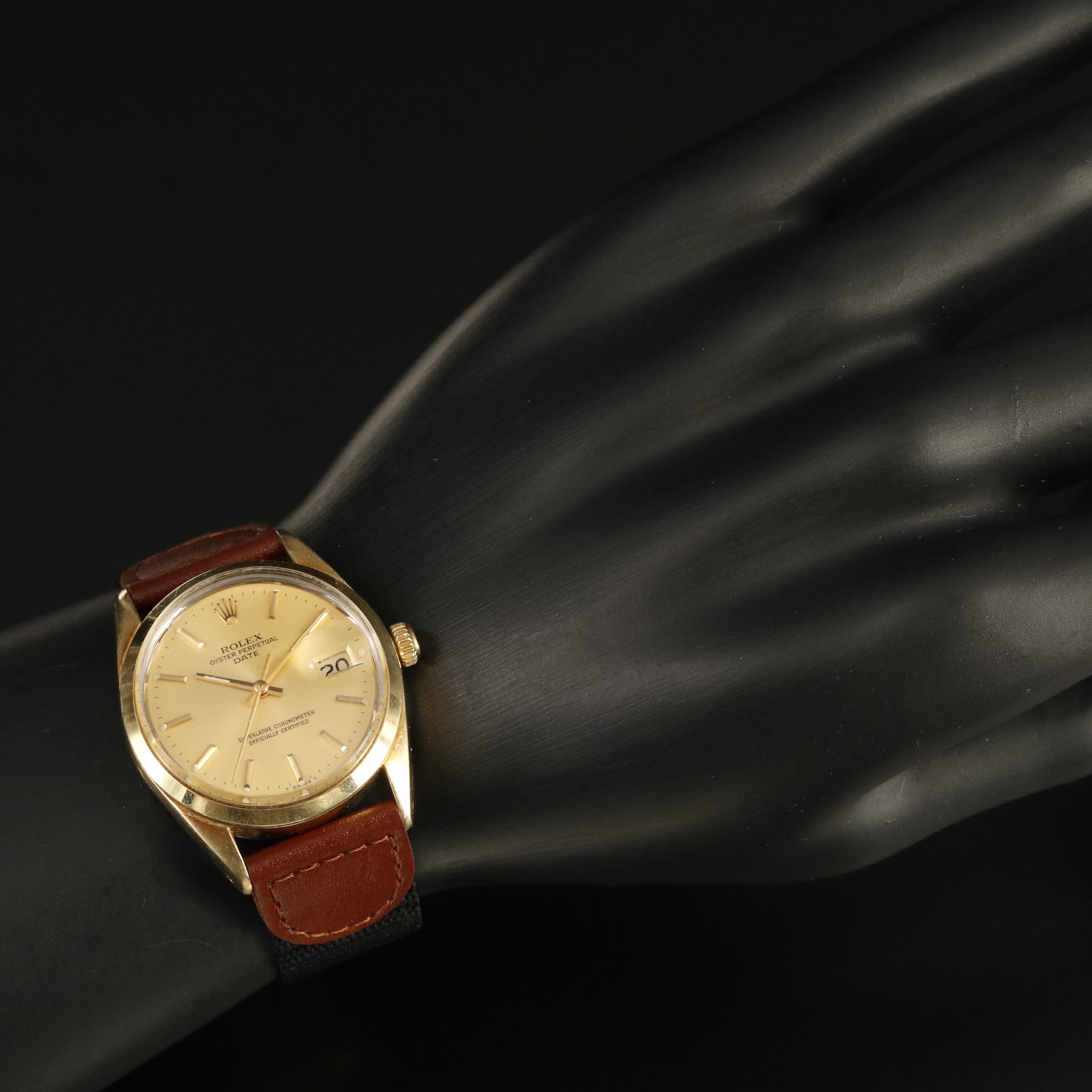 1973 14K Rolex Oyster Perpetual Date Watch