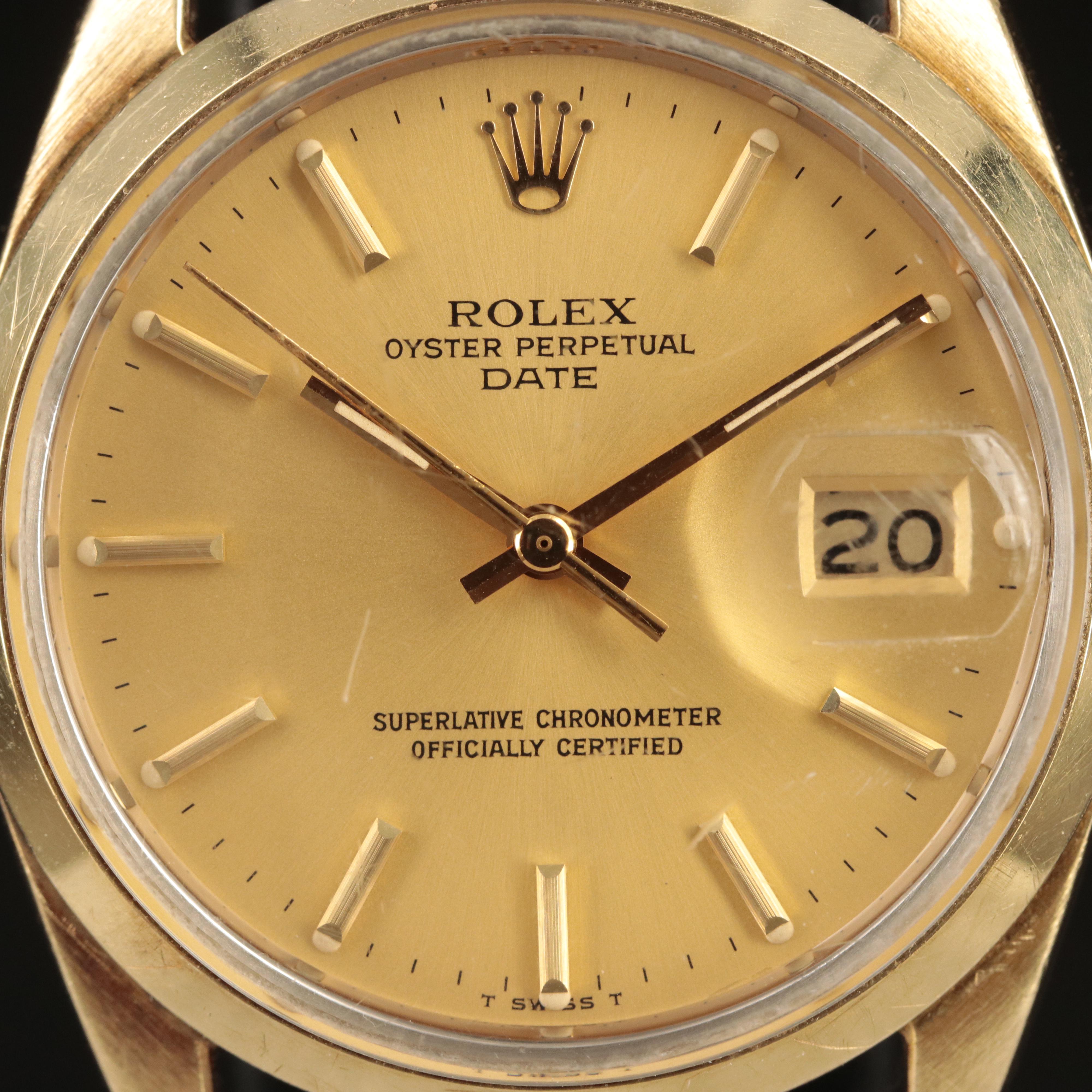 1973 14K Rolex Oyster Perpetual Date Watch