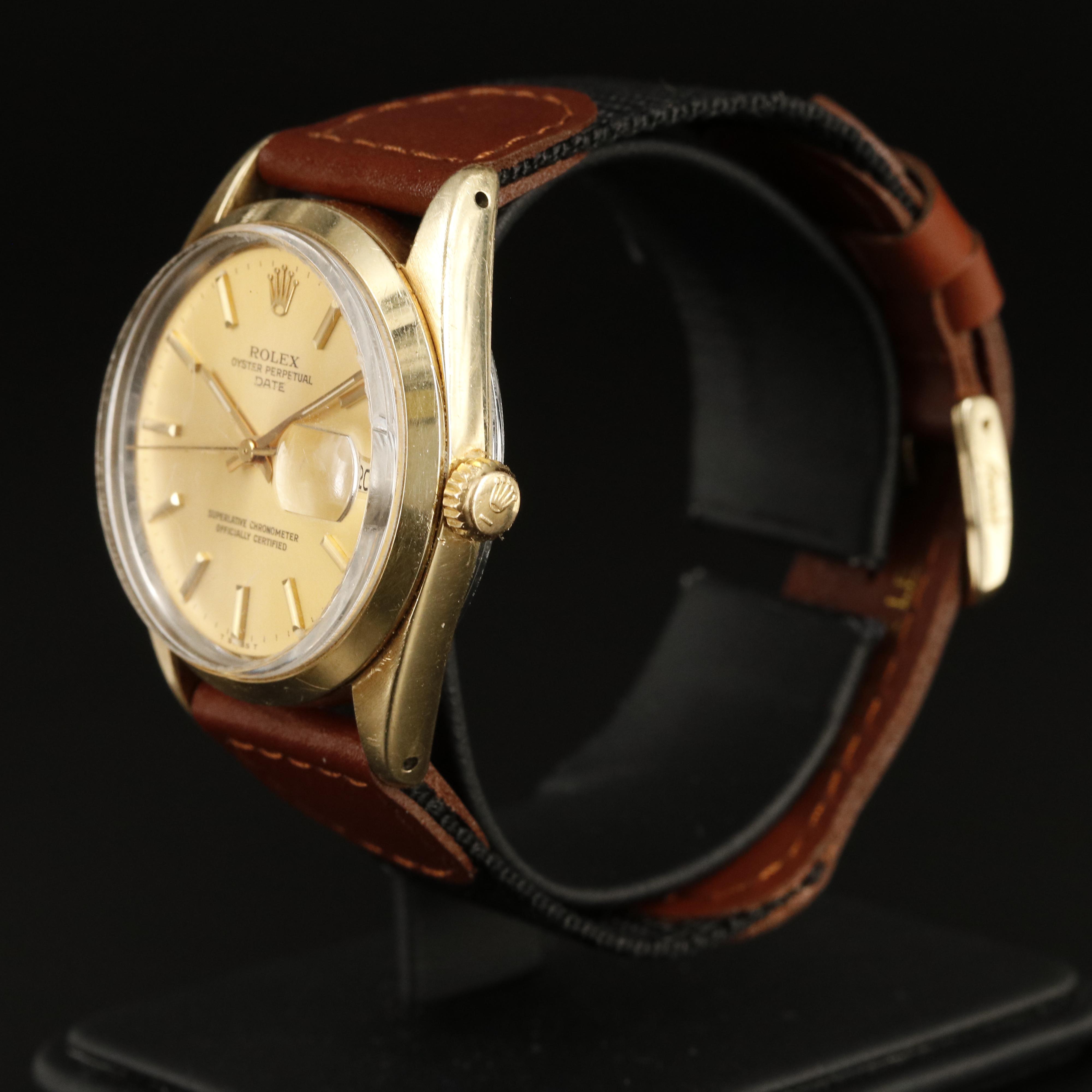 1973 14K Rolex Oyster Perpetual Date Watch