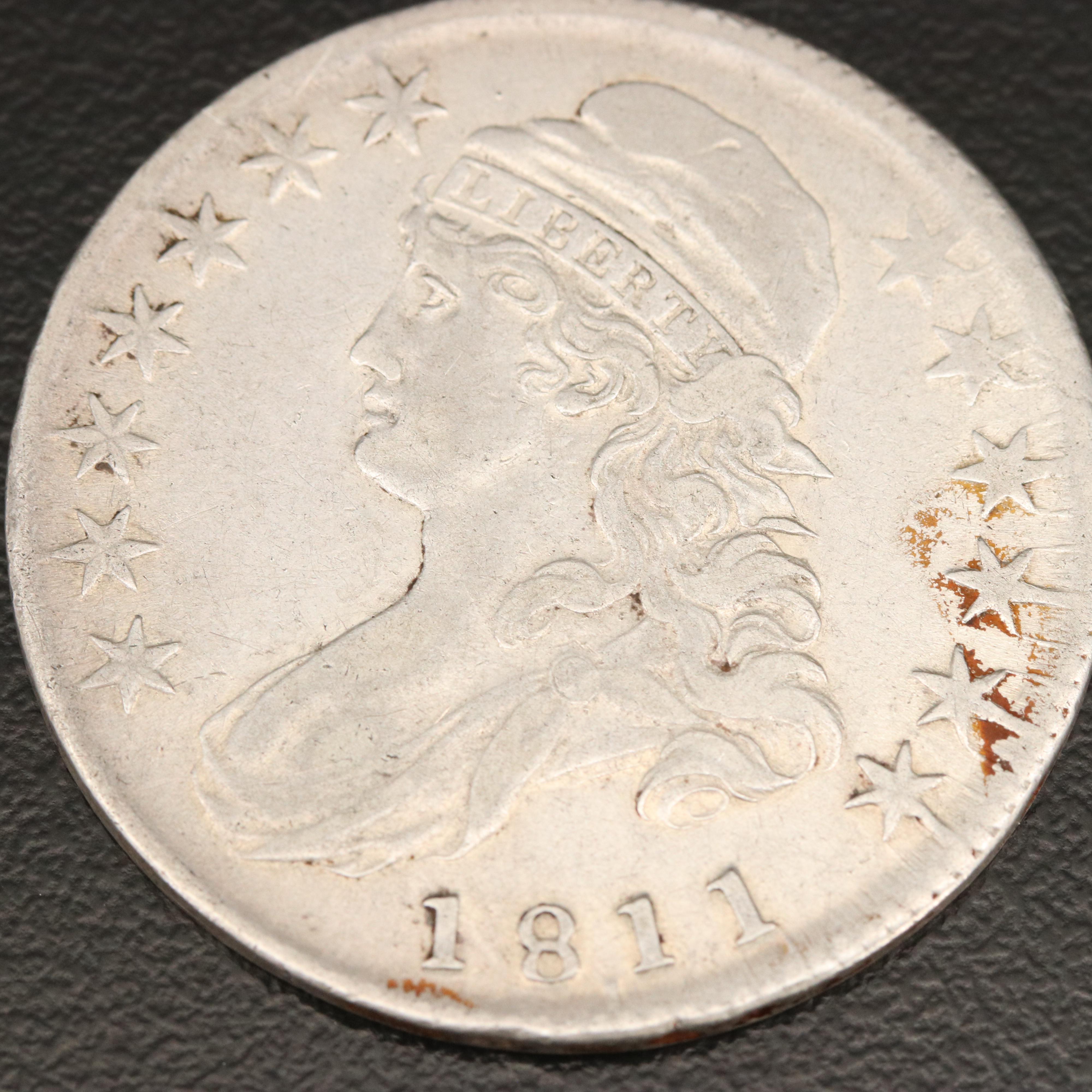 1811/10 Capped Bust Silver Half Dollar