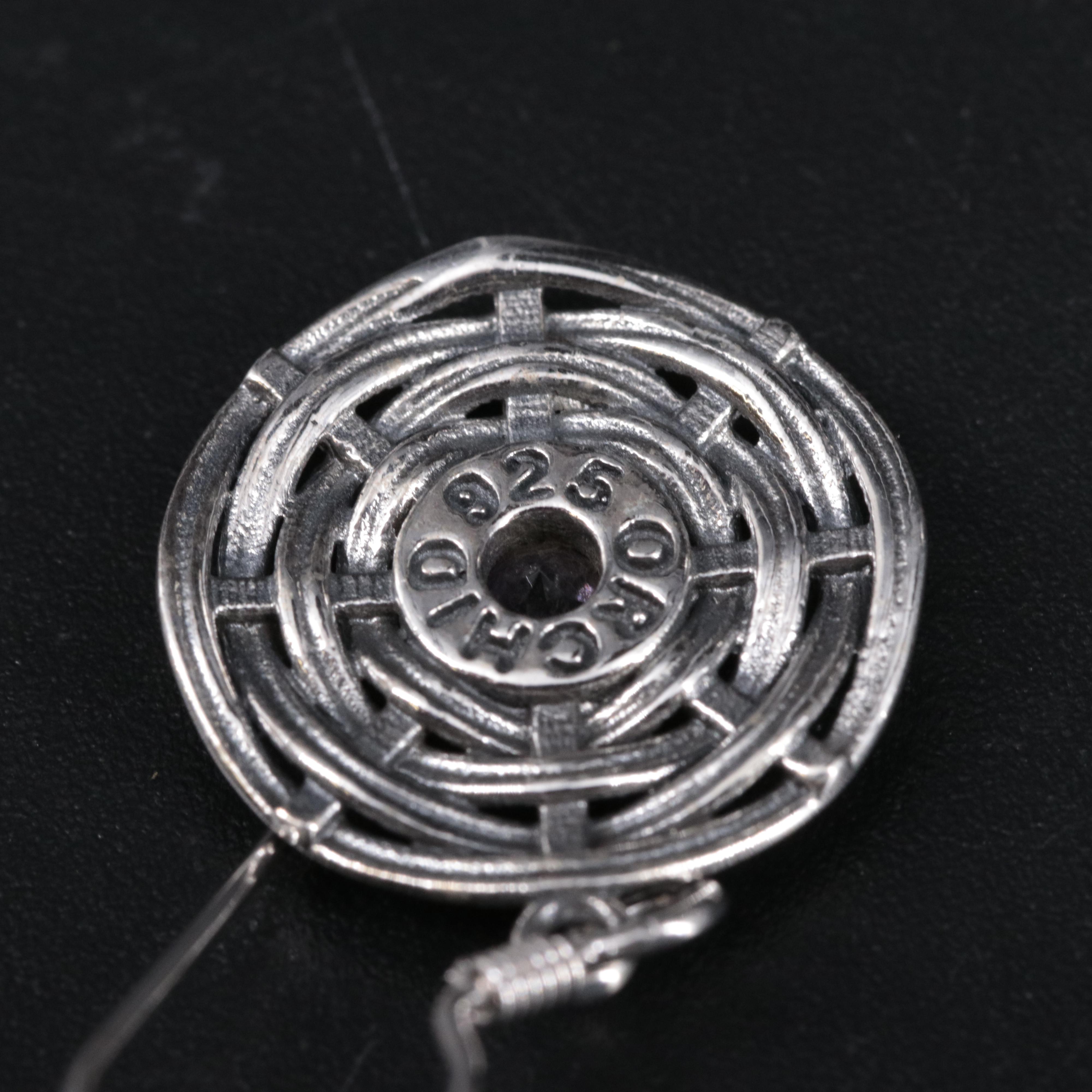 2-Piece Sterling Dangle Earrings Set Featuring Amethyst and Topaz