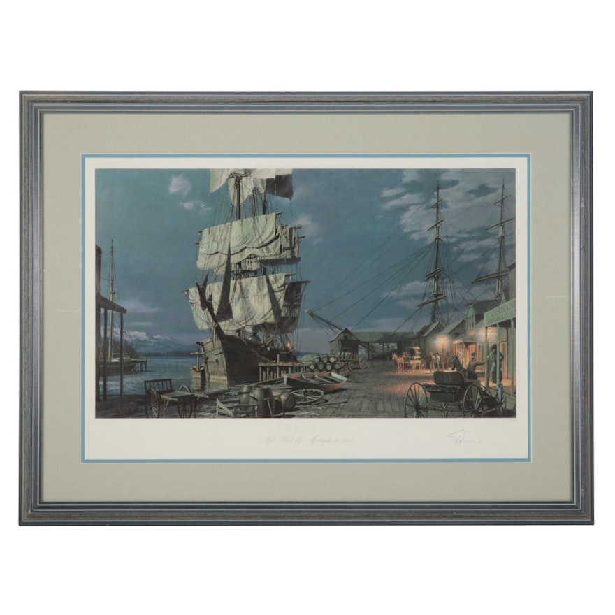 John Stobart Maritime Offset Lithograph "Seattle," 1995