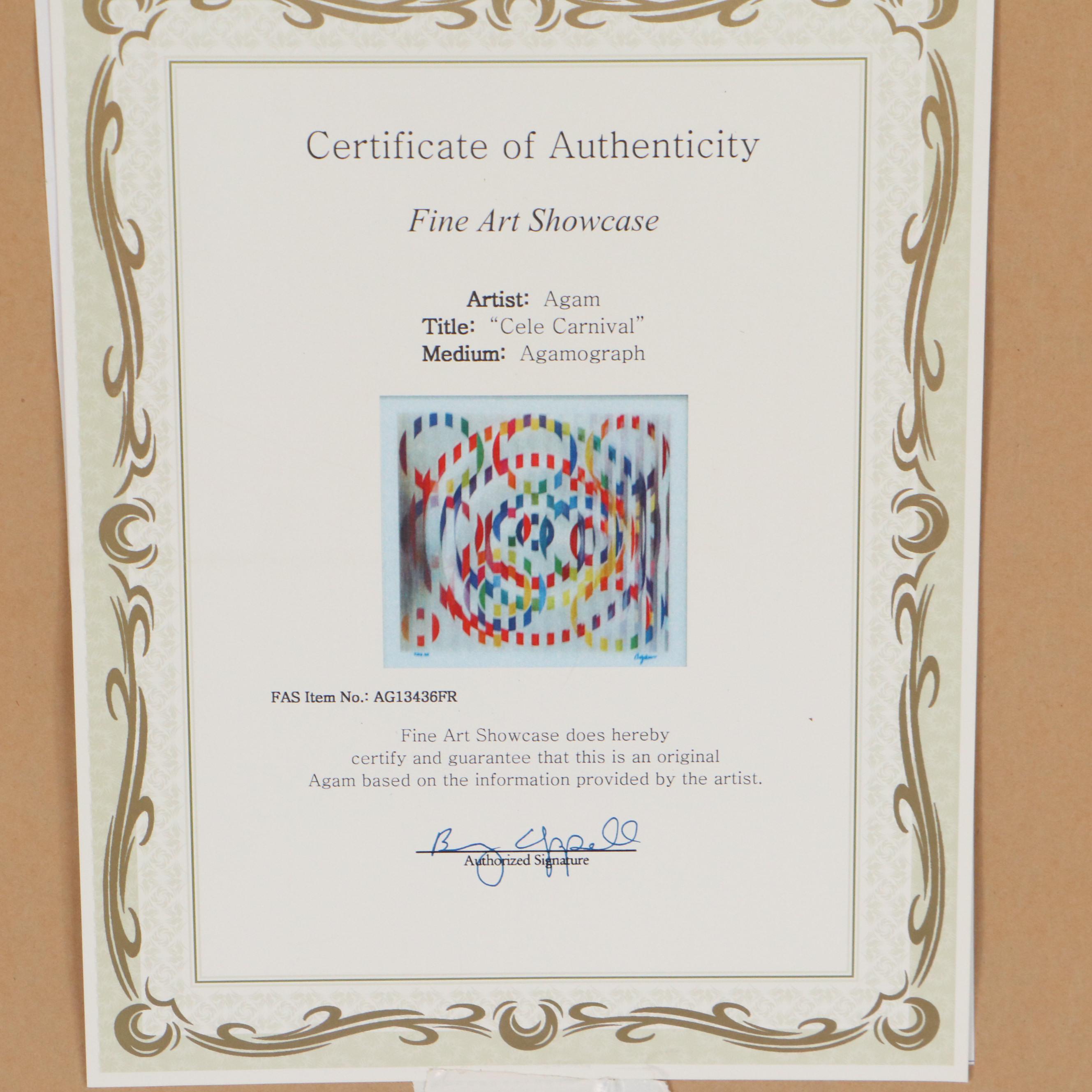 Yaacov Agam Abstract Agamograph "Cele Carnival"