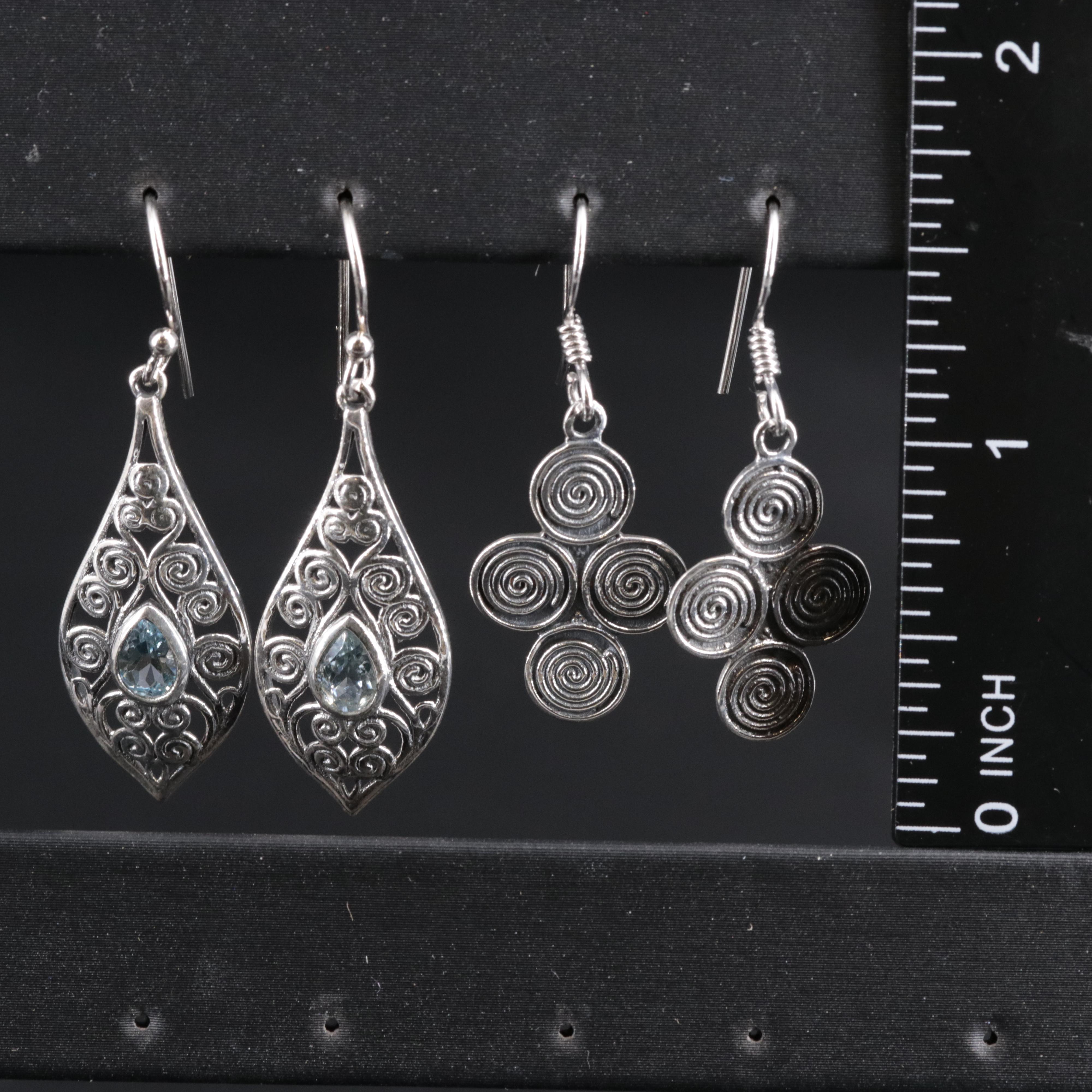 2-Piece Sterling Dangle Earrings Set