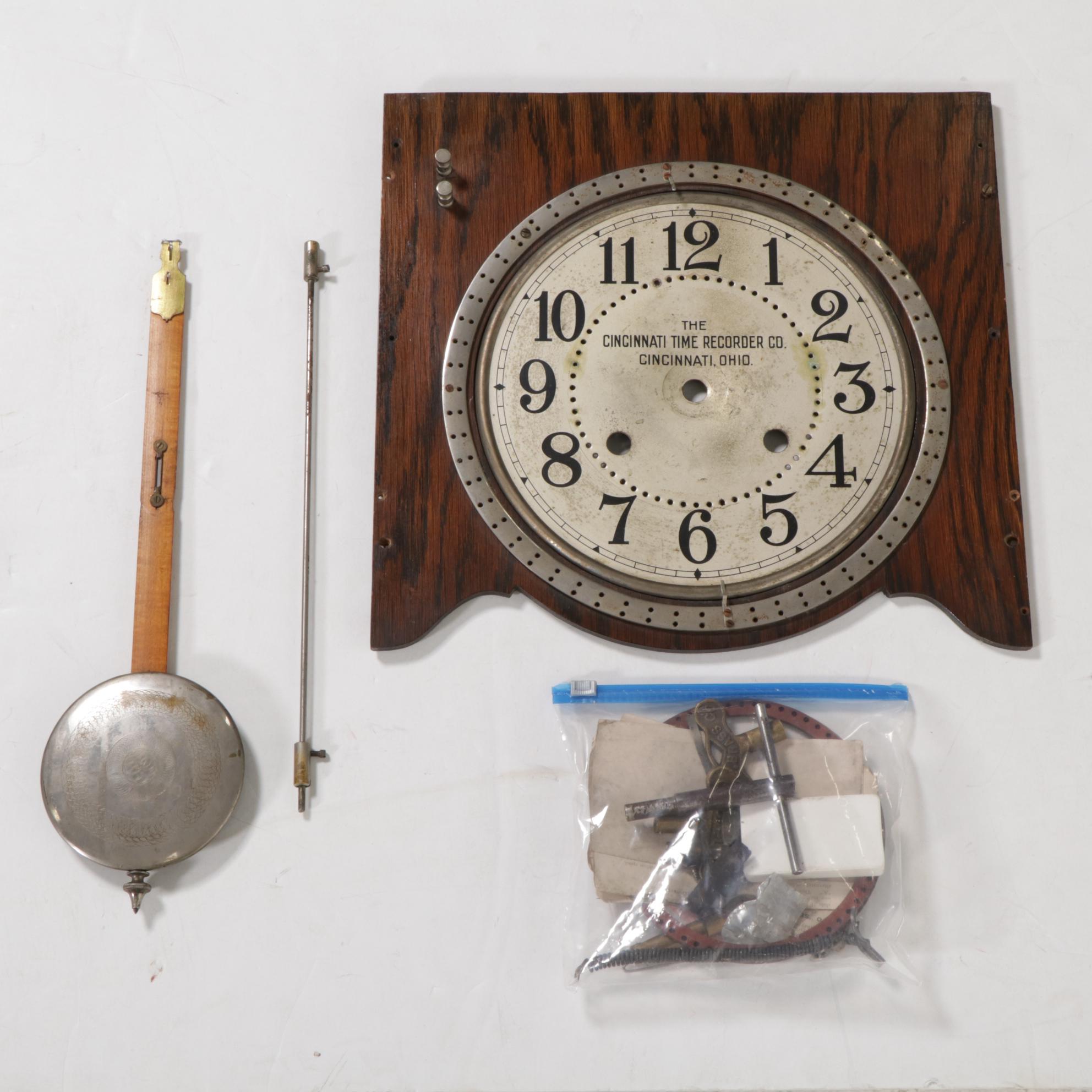 Cincinnati Time Recorder Co. Oak Tape System Clock, circa 1901