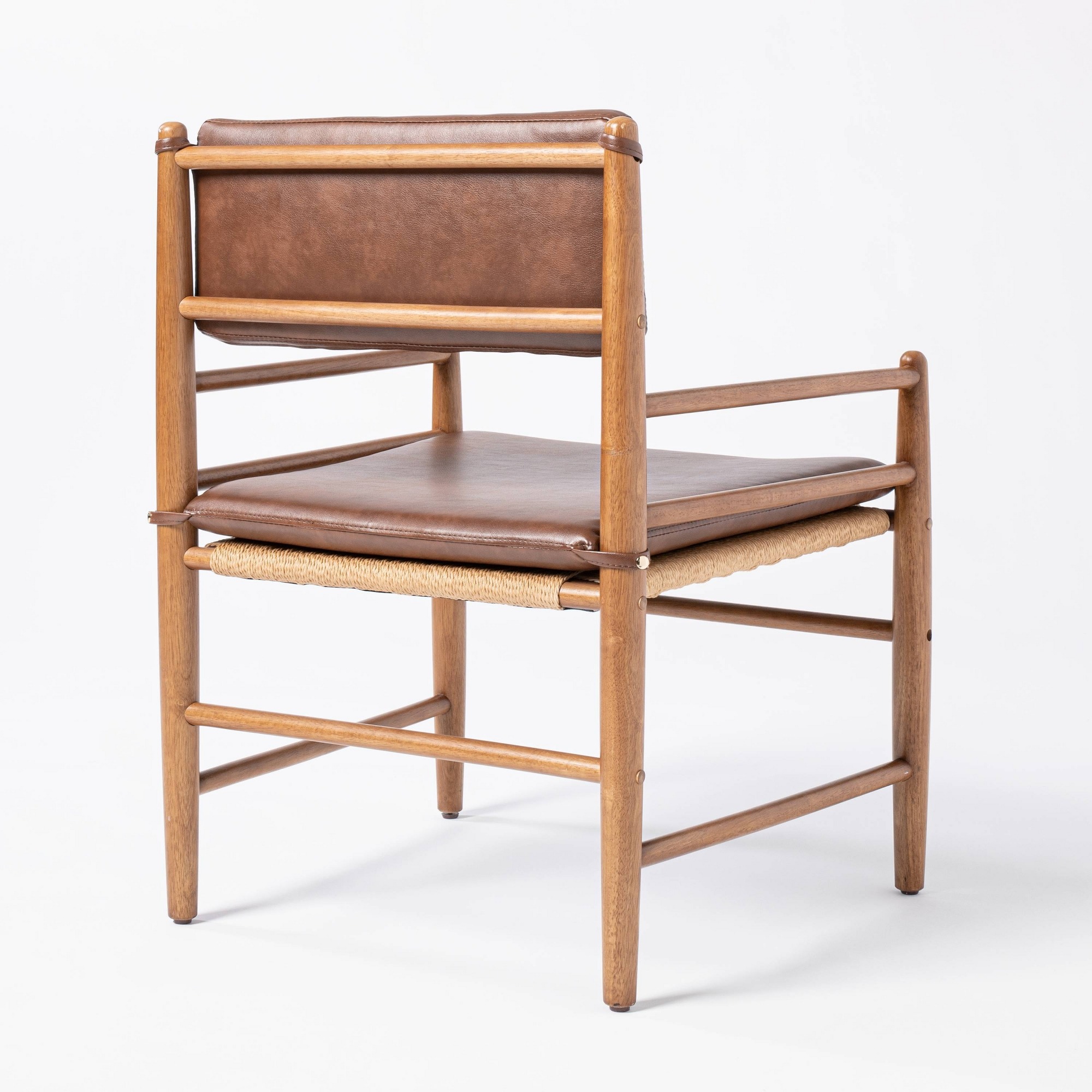 Threshold with Studio McGee Faux Leather Accent Chair with Wood Frame