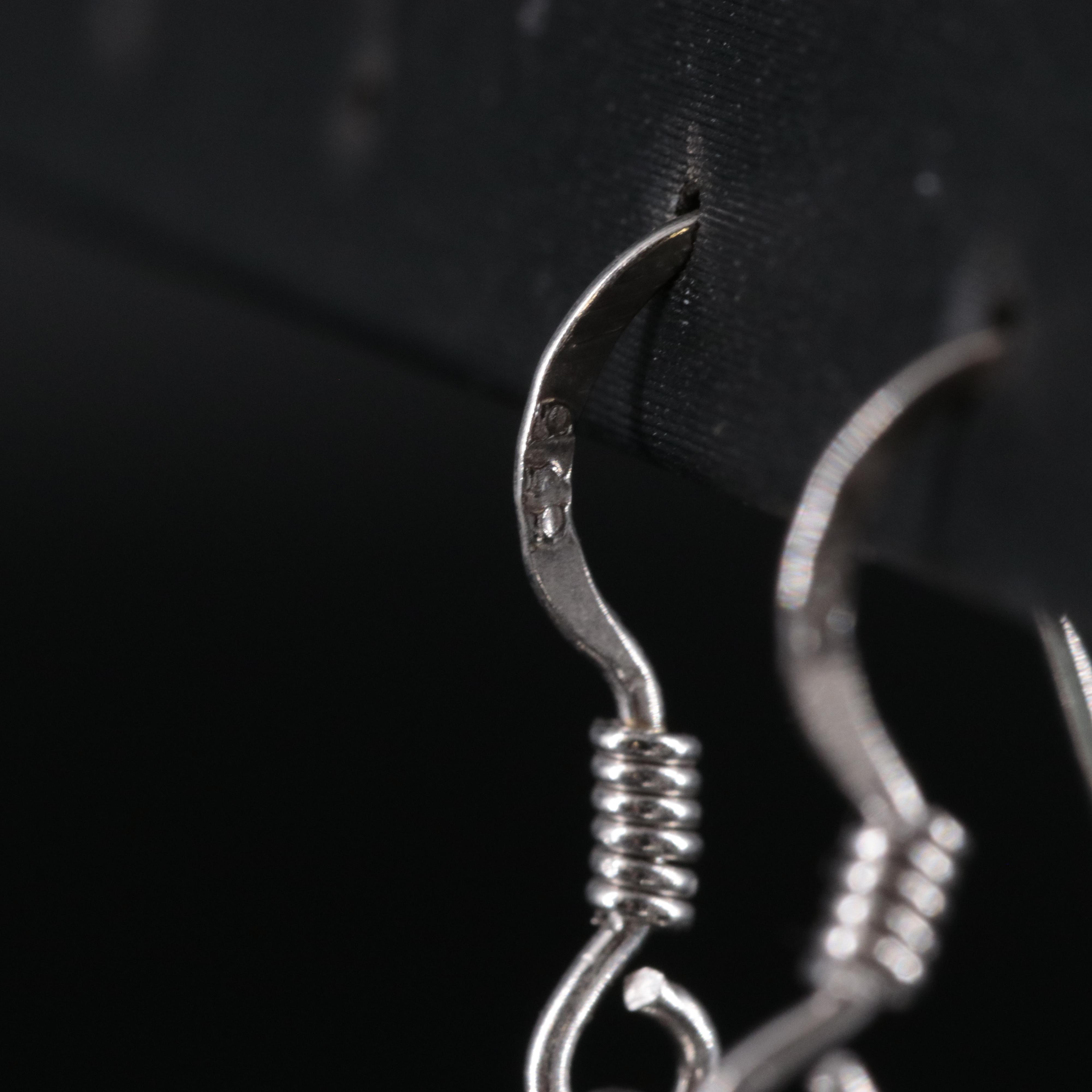 2-Piece Sterling Drop Earrings Set Featuring Turquoise