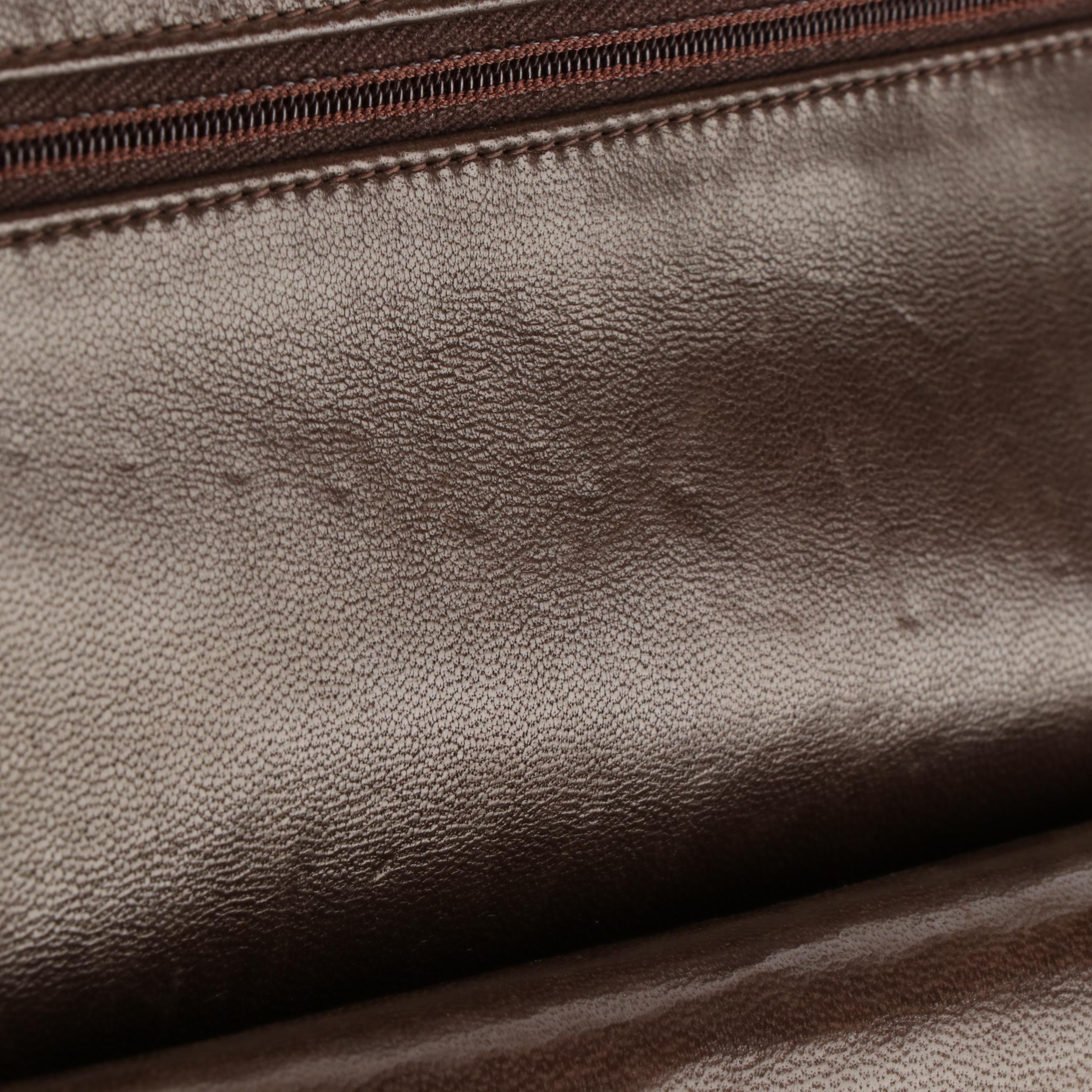 Chanel Classic Small Double-Flap Bag in Dark Brown Lambskin Leather with Box