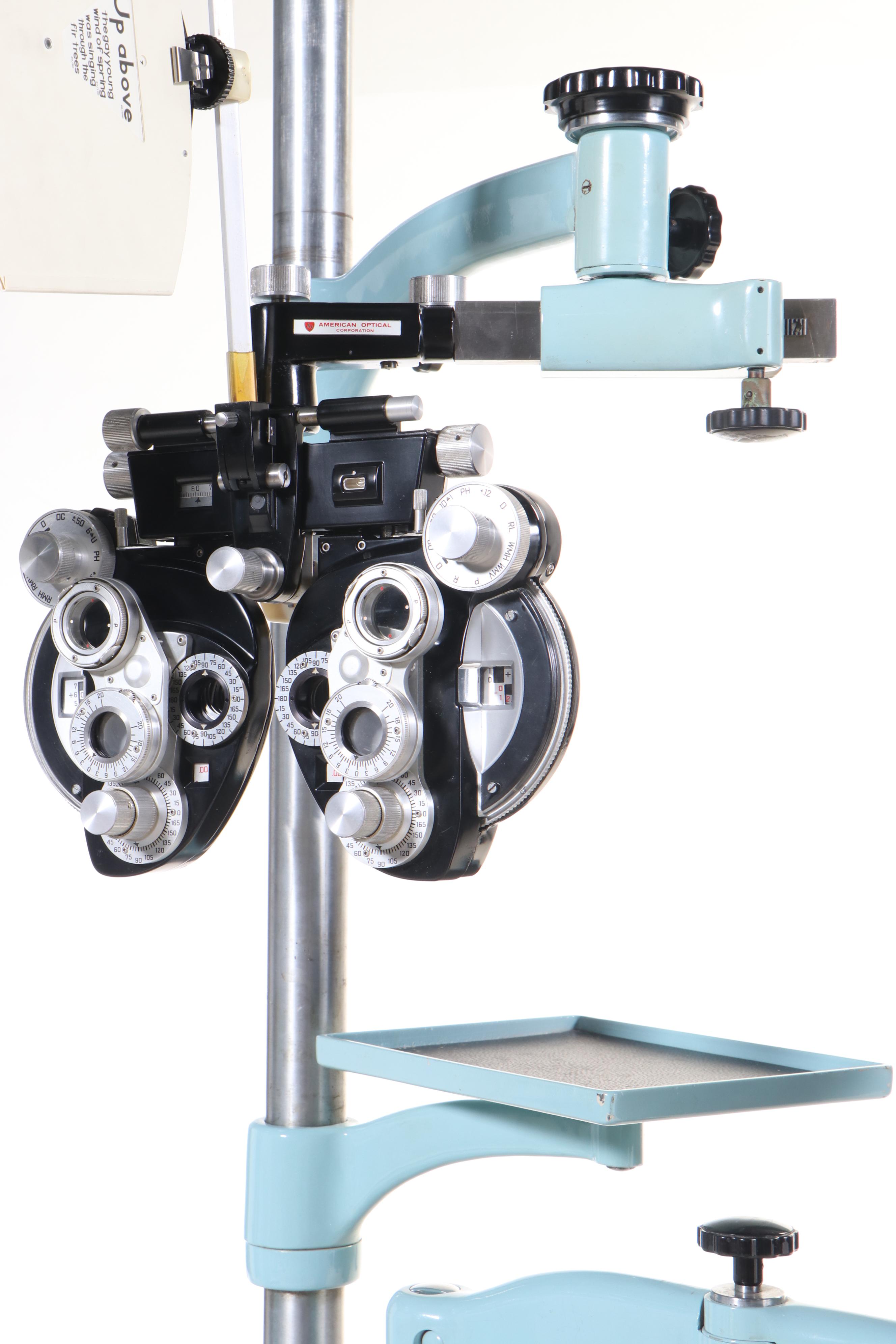 Bausch & Lomb Metal Optometrist Exam Chair, Stand, Phoropter and Keratometer