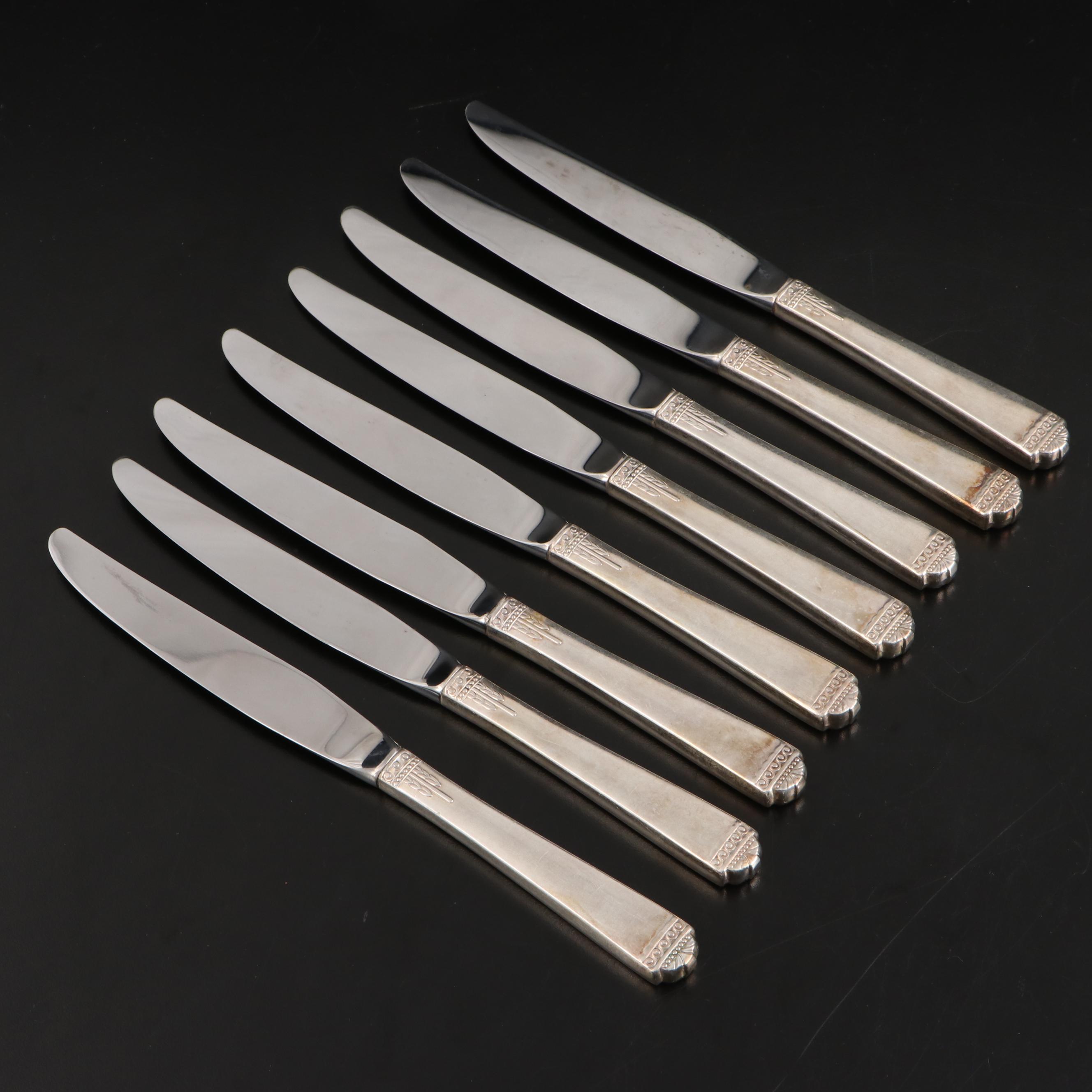 Rogers "Surf Club" Silver Plate Flatware Set for Eight, Mid-20th Century