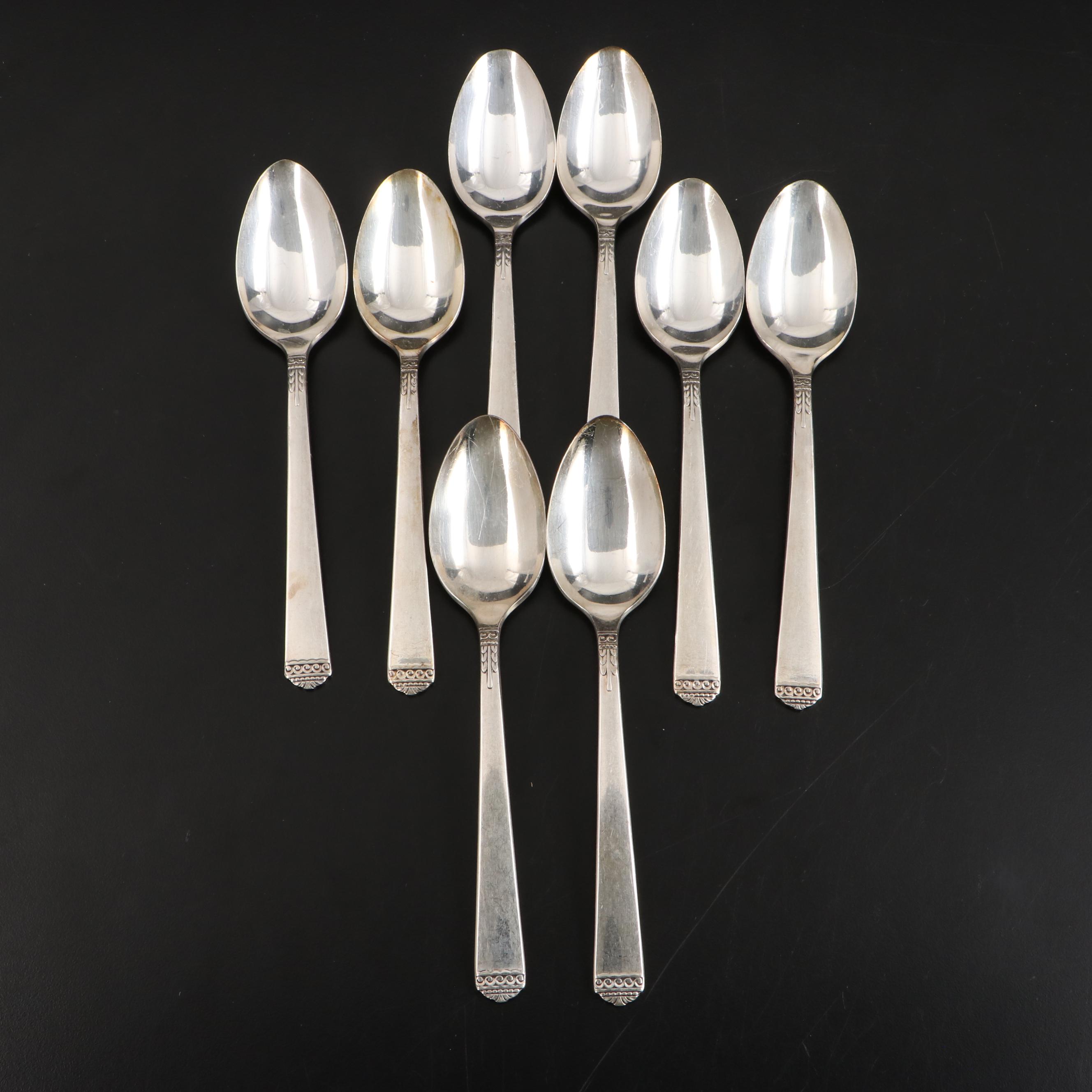 Rogers "Surf Club" Silver Plate Flatware Set for Eight, Mid-20th Century