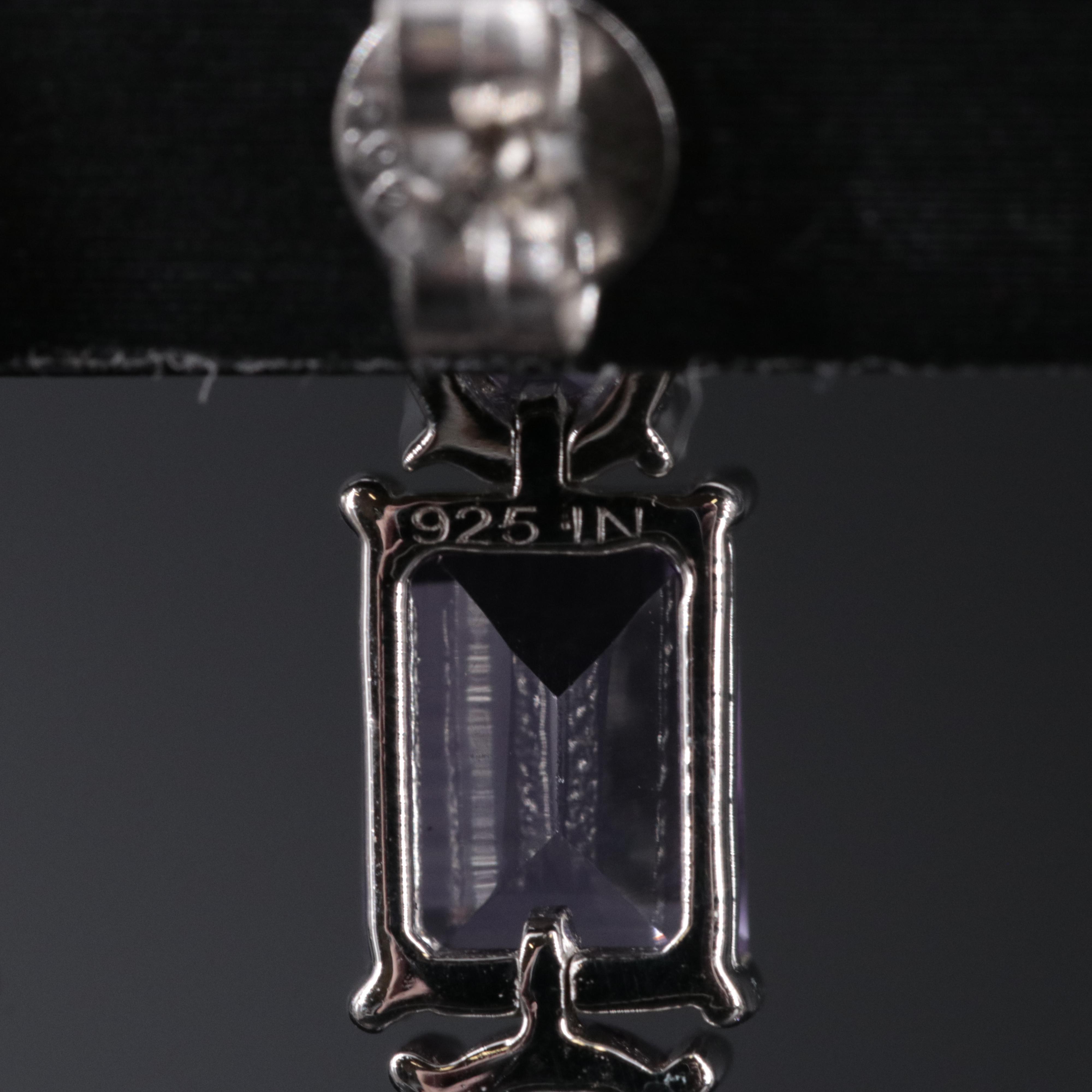 2-Piece Sterling Amethyst Dangle Earrings Set