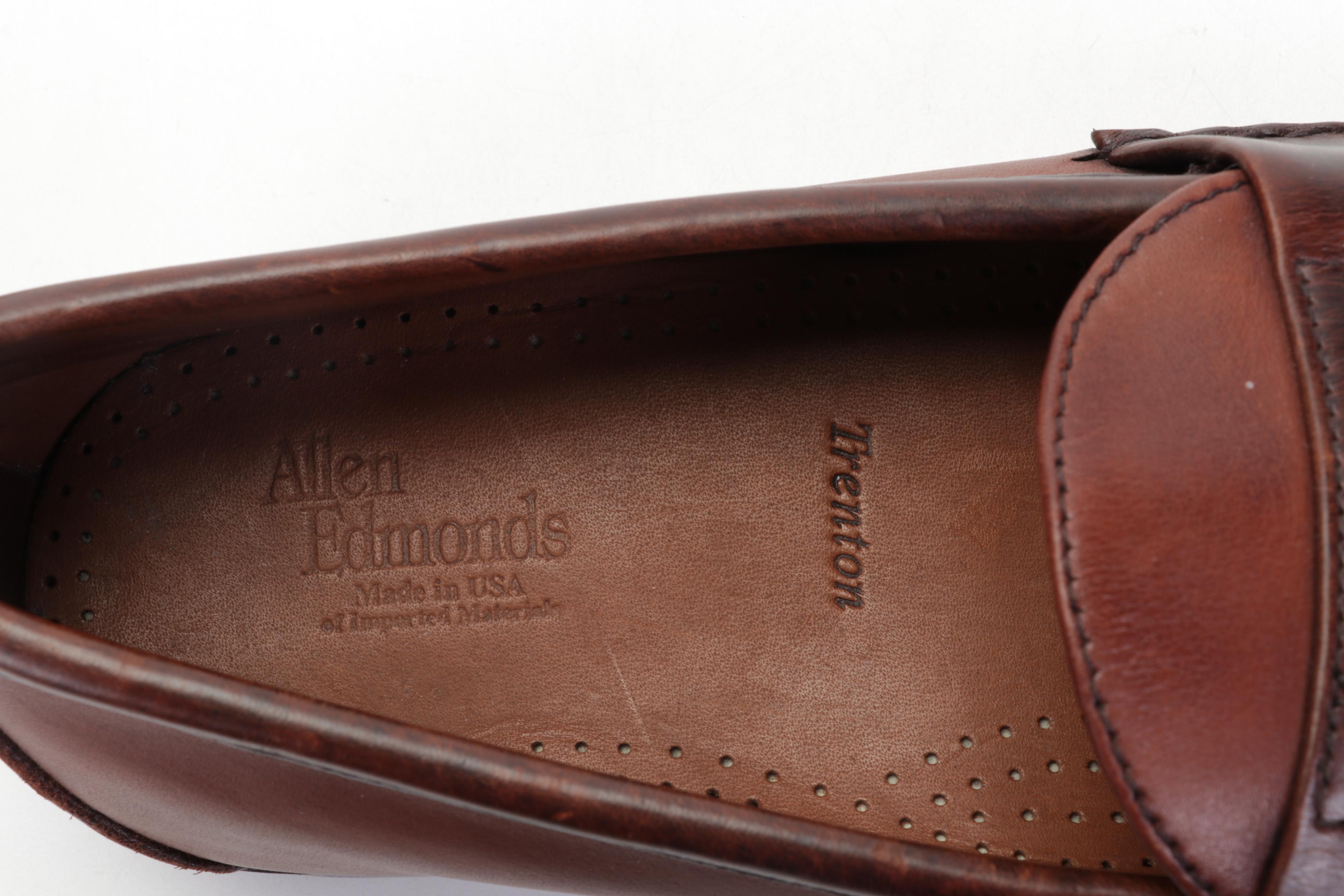 Men's Allen Edmonds Two Tone Brown Leather Penny Loafers