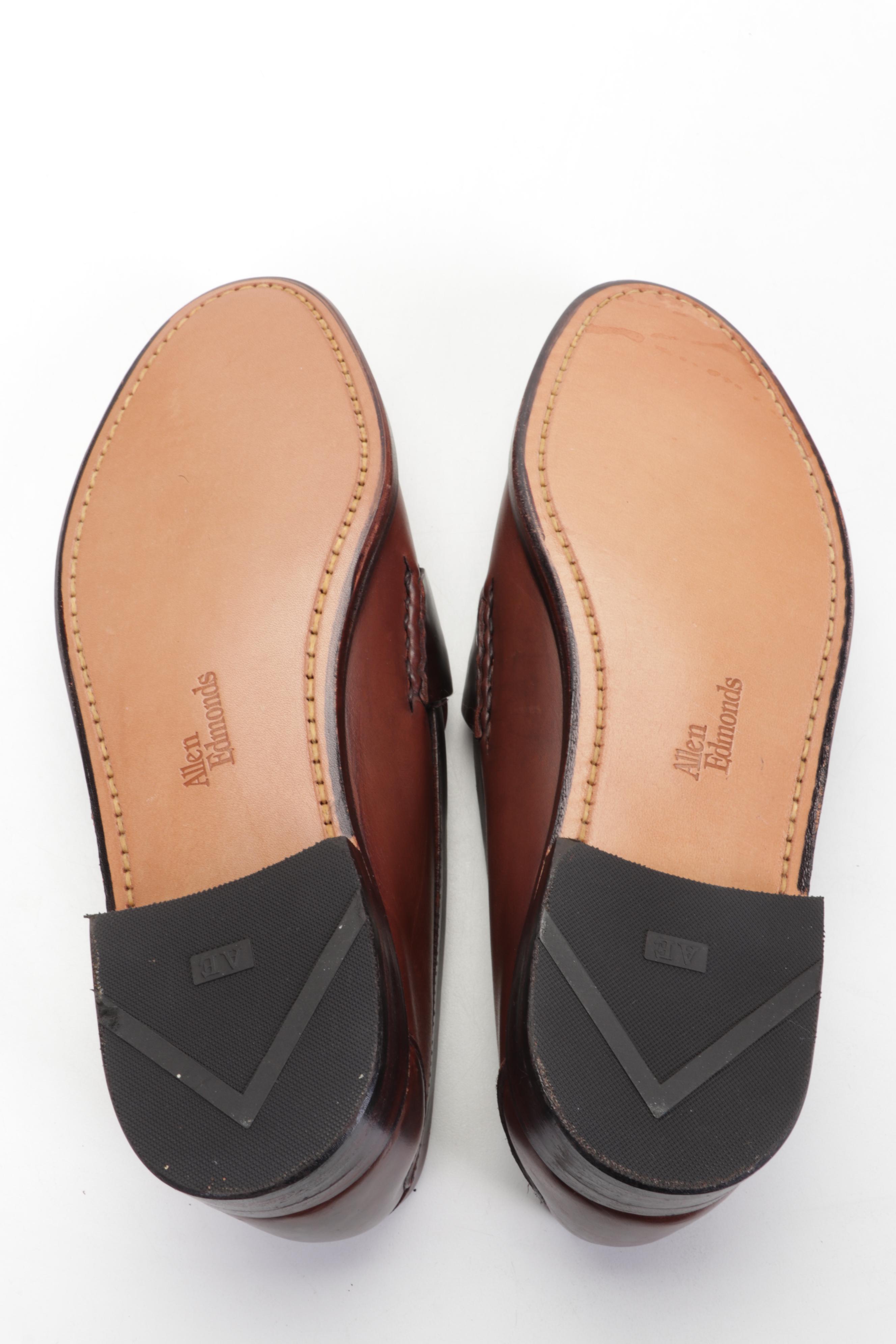 Men's Allen Edmonds Two Tone Brown Leather Penny Loafers