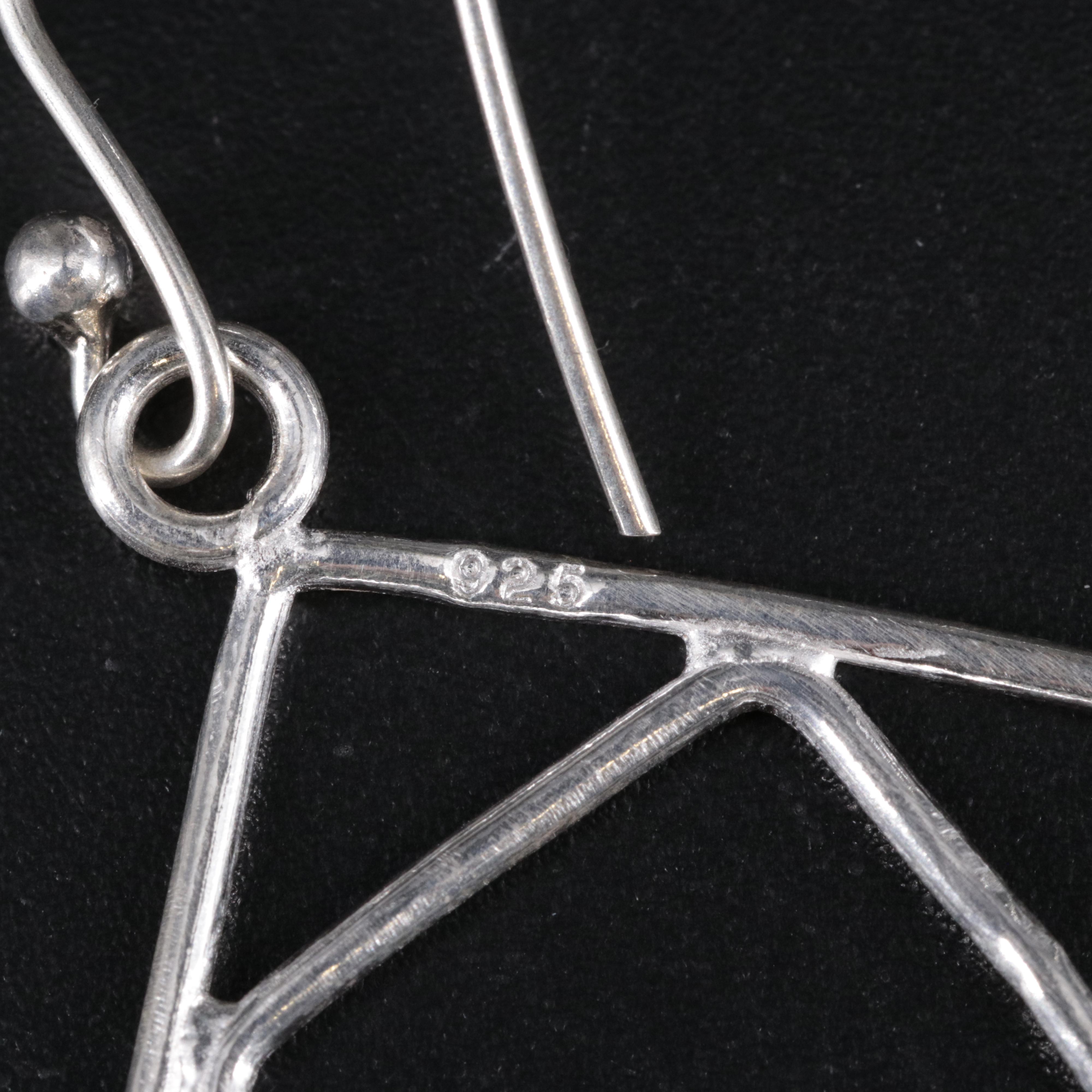 2-Piece Sterling Dangle and Drop Earrings Featuring Amethyst