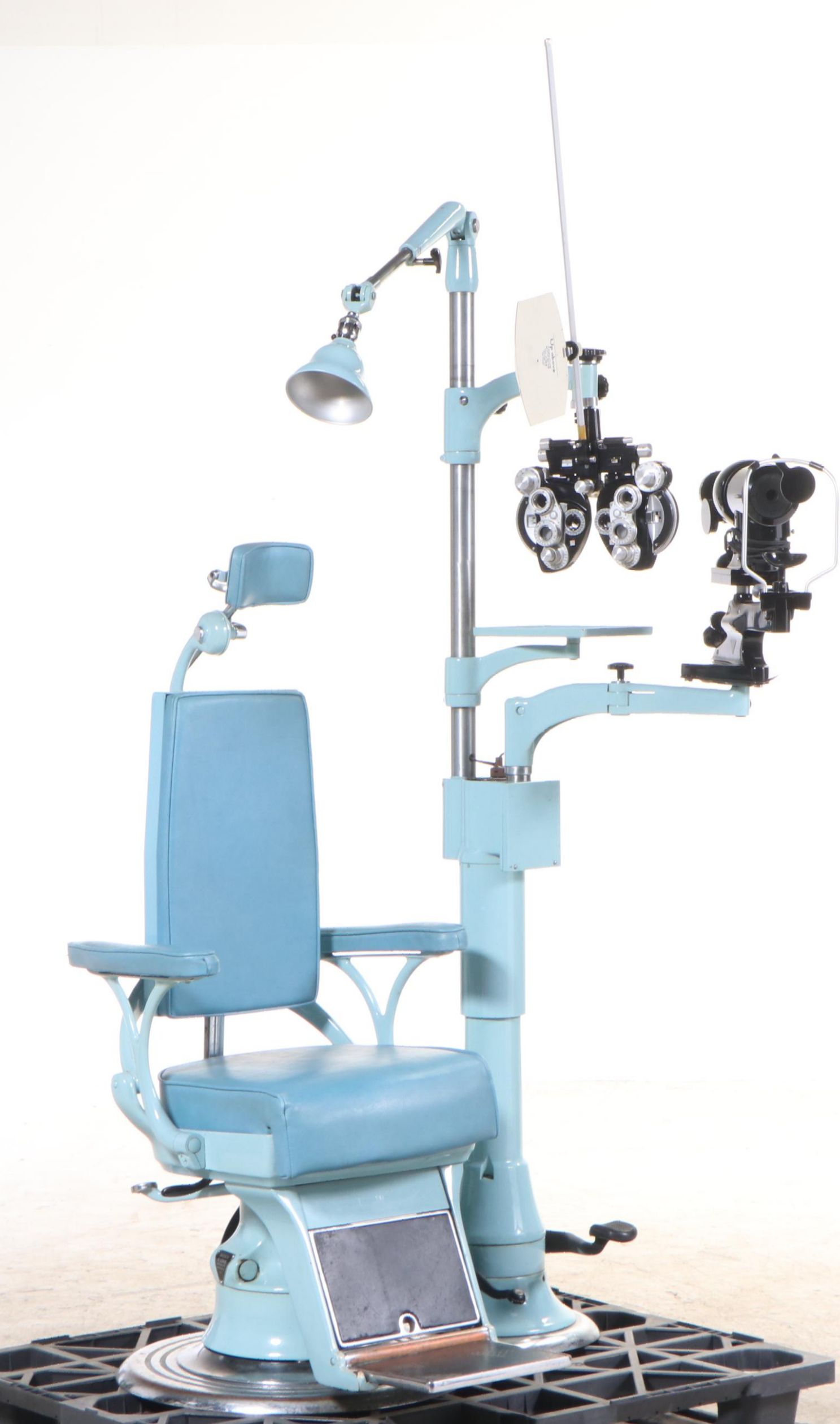 Bausch & Lomb Metal Optometrist Exam Chair, Stand, Phoropter and Keratometer