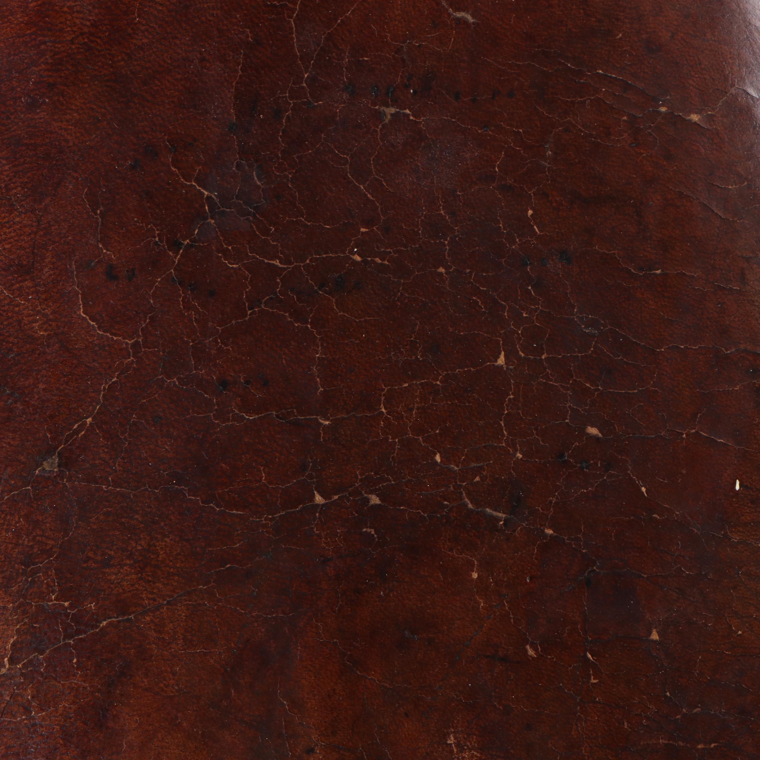 French Leather Upholstered Bidet Chair with Tin-Glazed Bowl, 18th Century