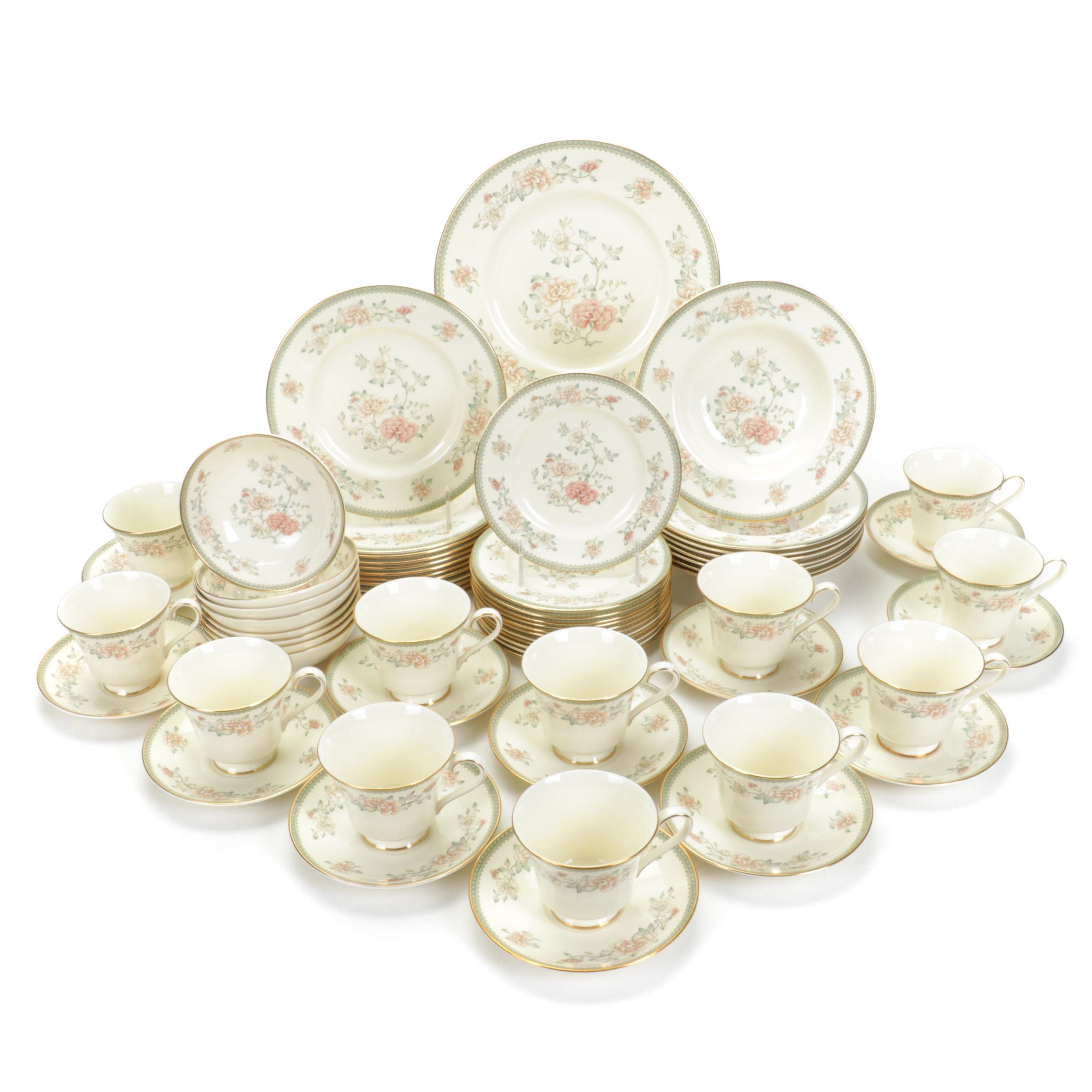 Minton "Jasmine" Bone China Dinnerware, Late 20th Century