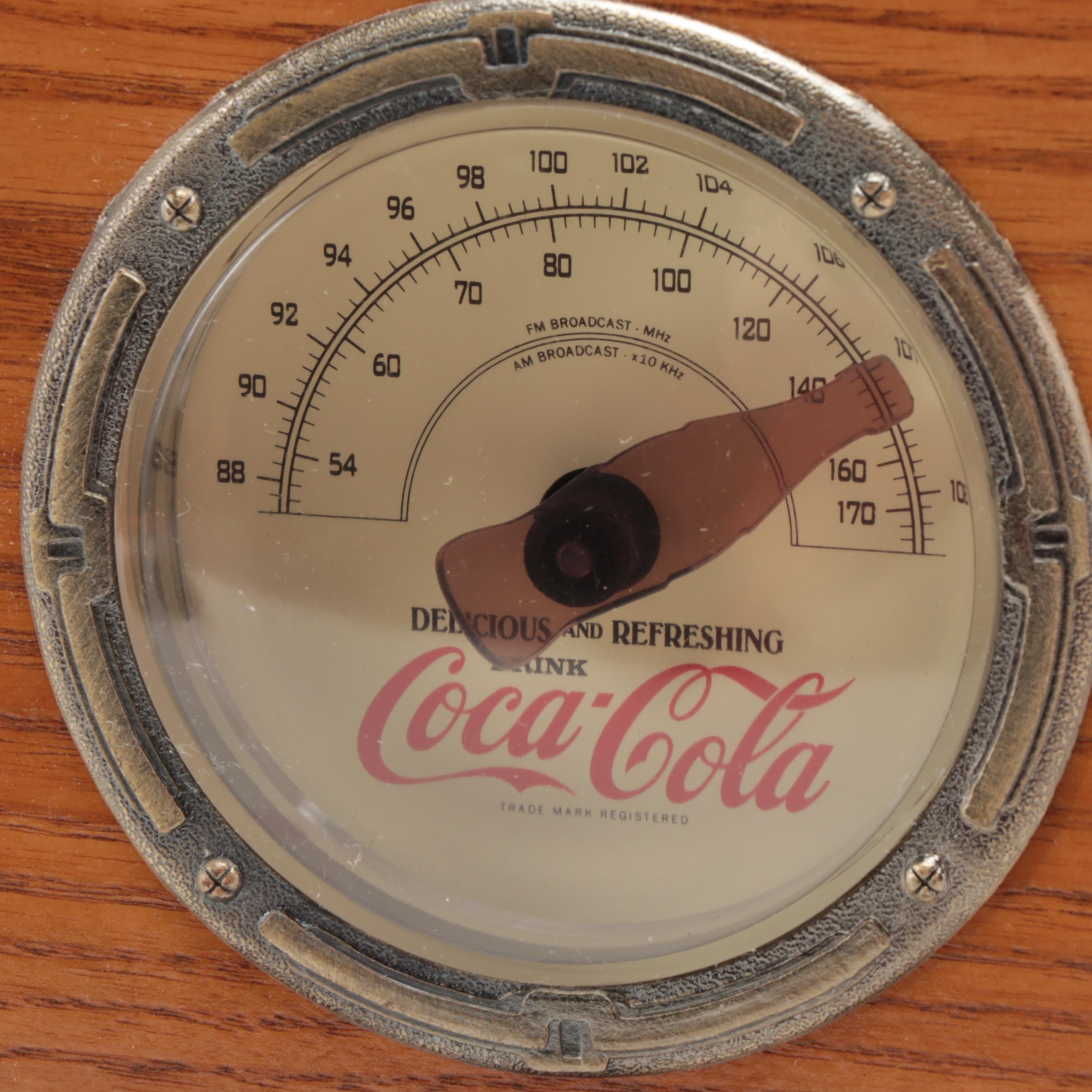 Coca-Cola Illuminated Radio and Tacker Type Metal Coca-Cola Sign