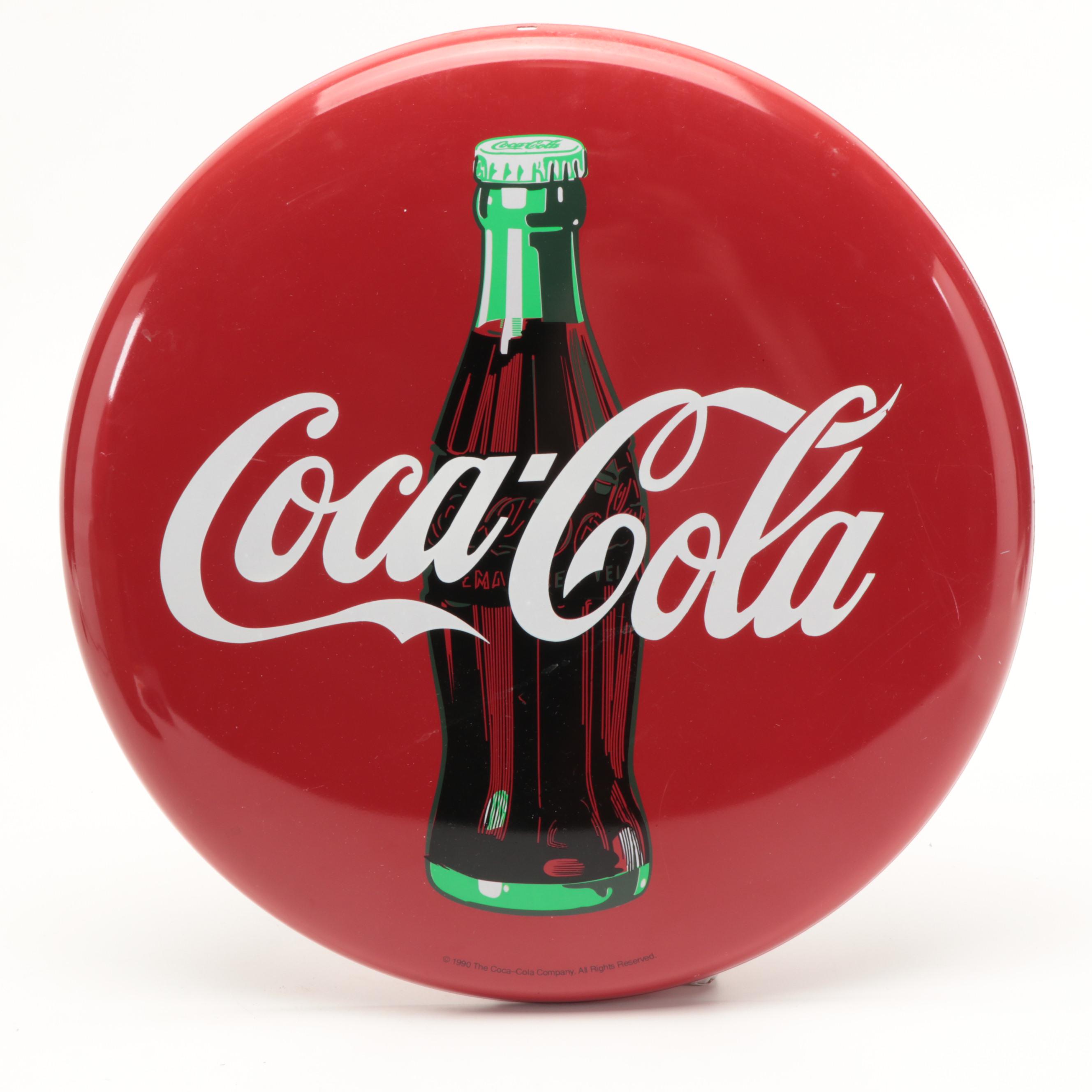 Coca-Cola Illuminated Radio and Tacker Type Metal Coca-Cola Sign