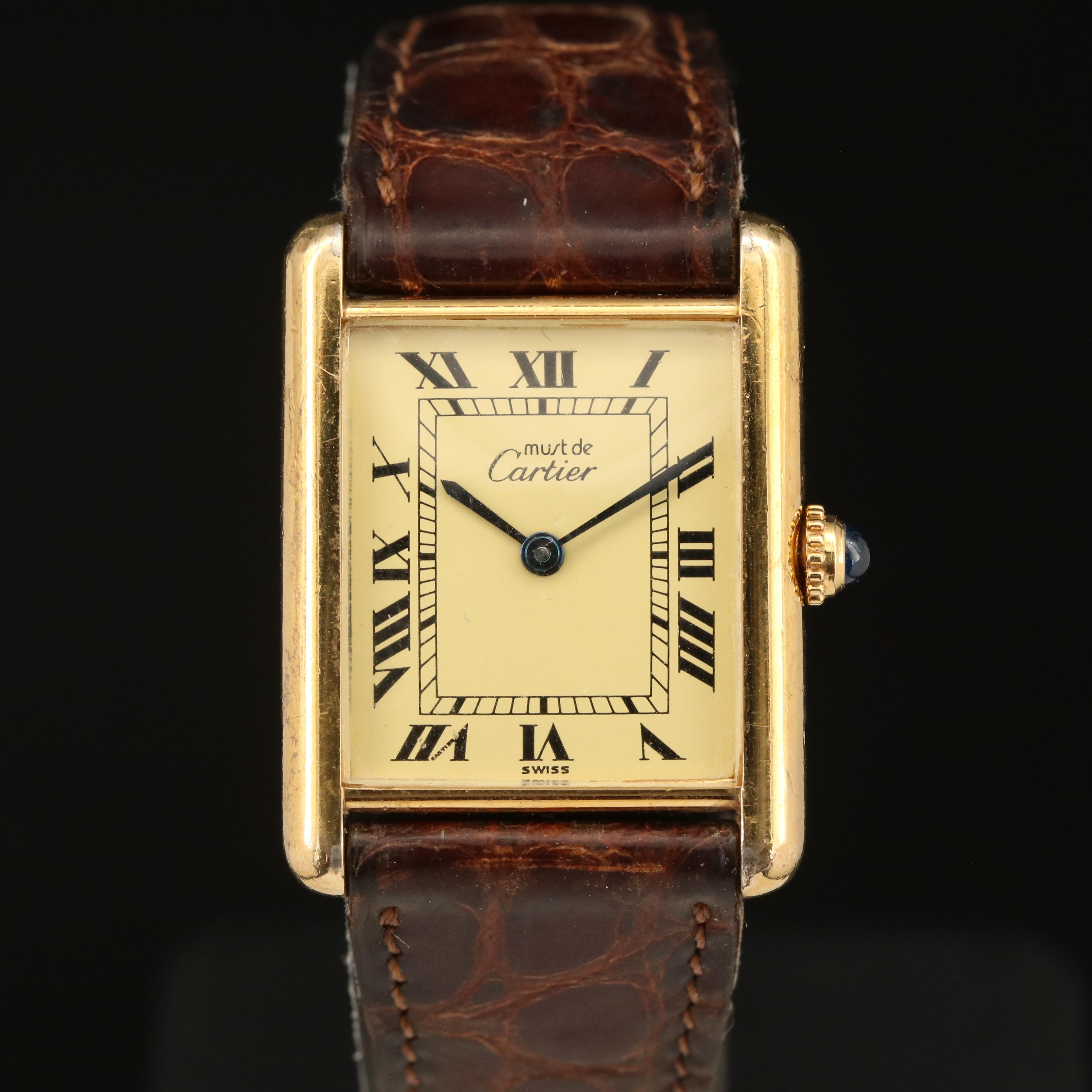 Cartier Tank Vermeil Quartz Watch