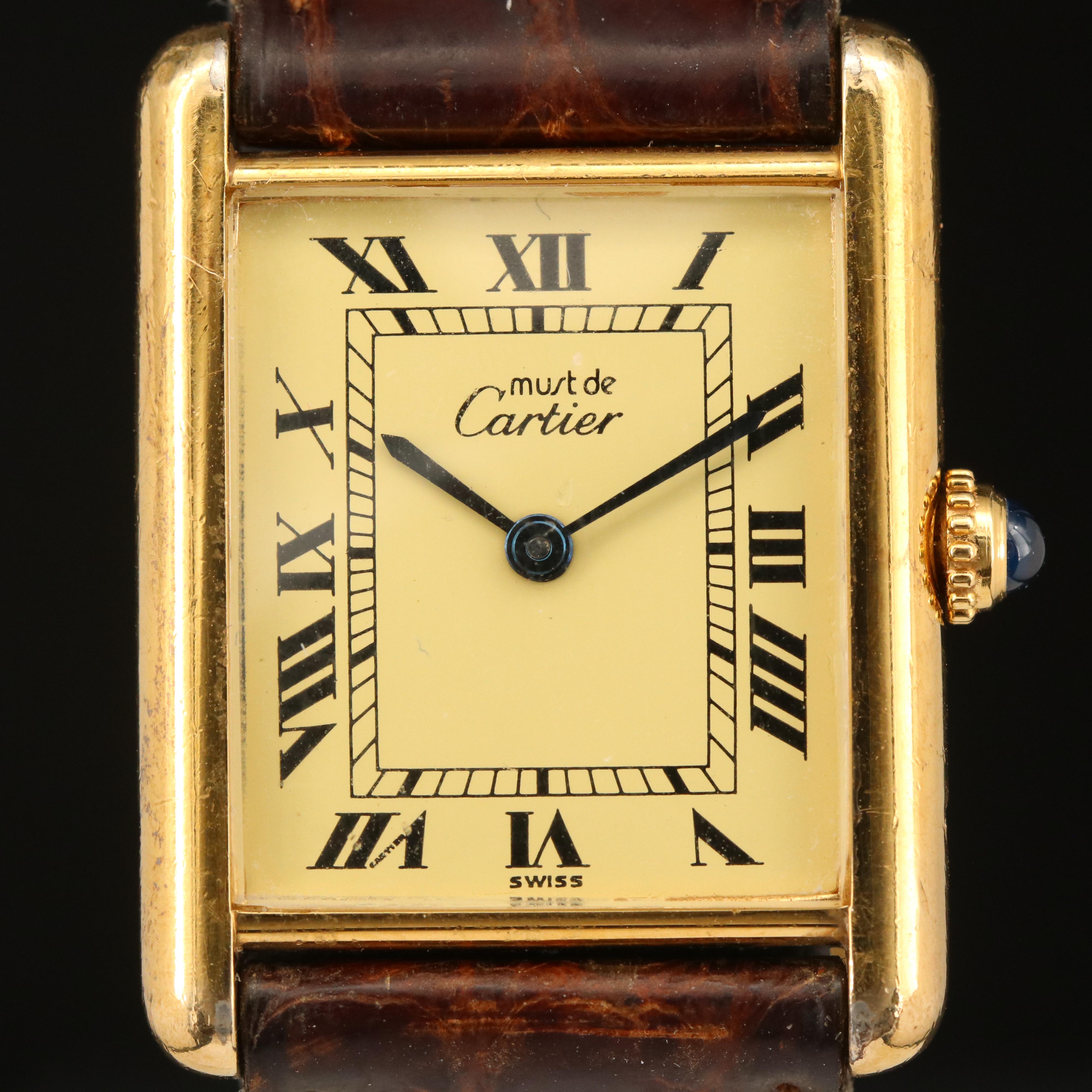 Cartier Tank Vermeil Quartz Watch